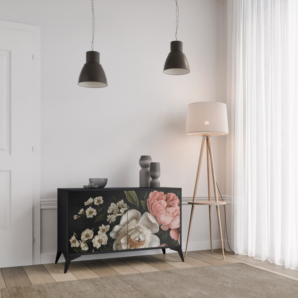 Buffet 2 portes LUSH ELEGANCE finition noire