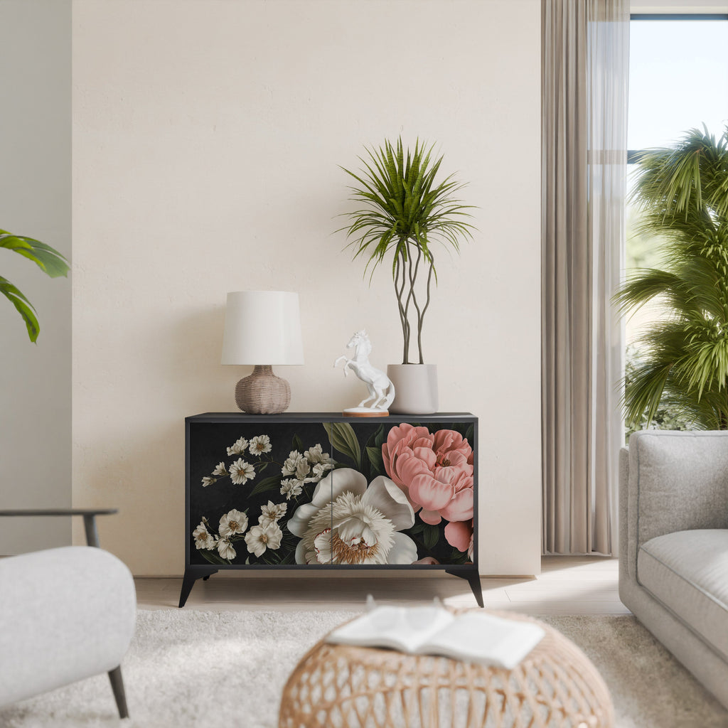 Buffet 2 portes LUSH ELEGANCE finition noire