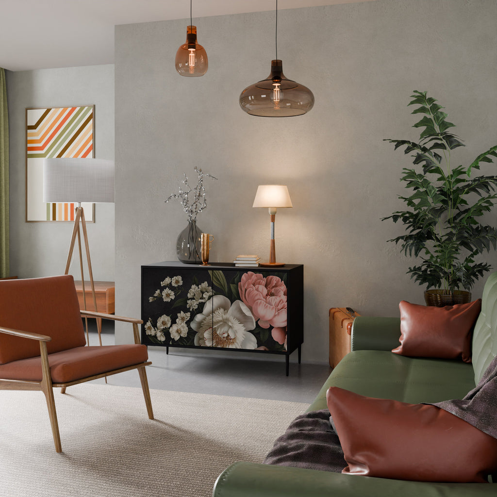 Buffet 2 portes LUSH ELEGANCE finition noire