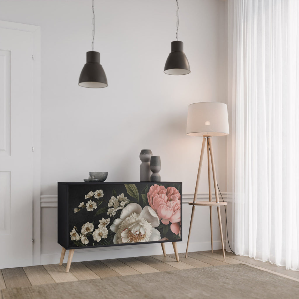 Buffet 2 portes LUSH ELEGANCE finition noire