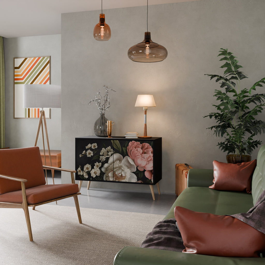 Buffet 2 portes LUSH ELEGANCE finition noire