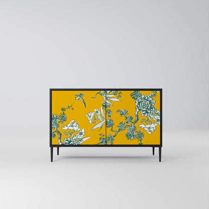 YELLOW CHINOISERIE 2-Door Sideboard