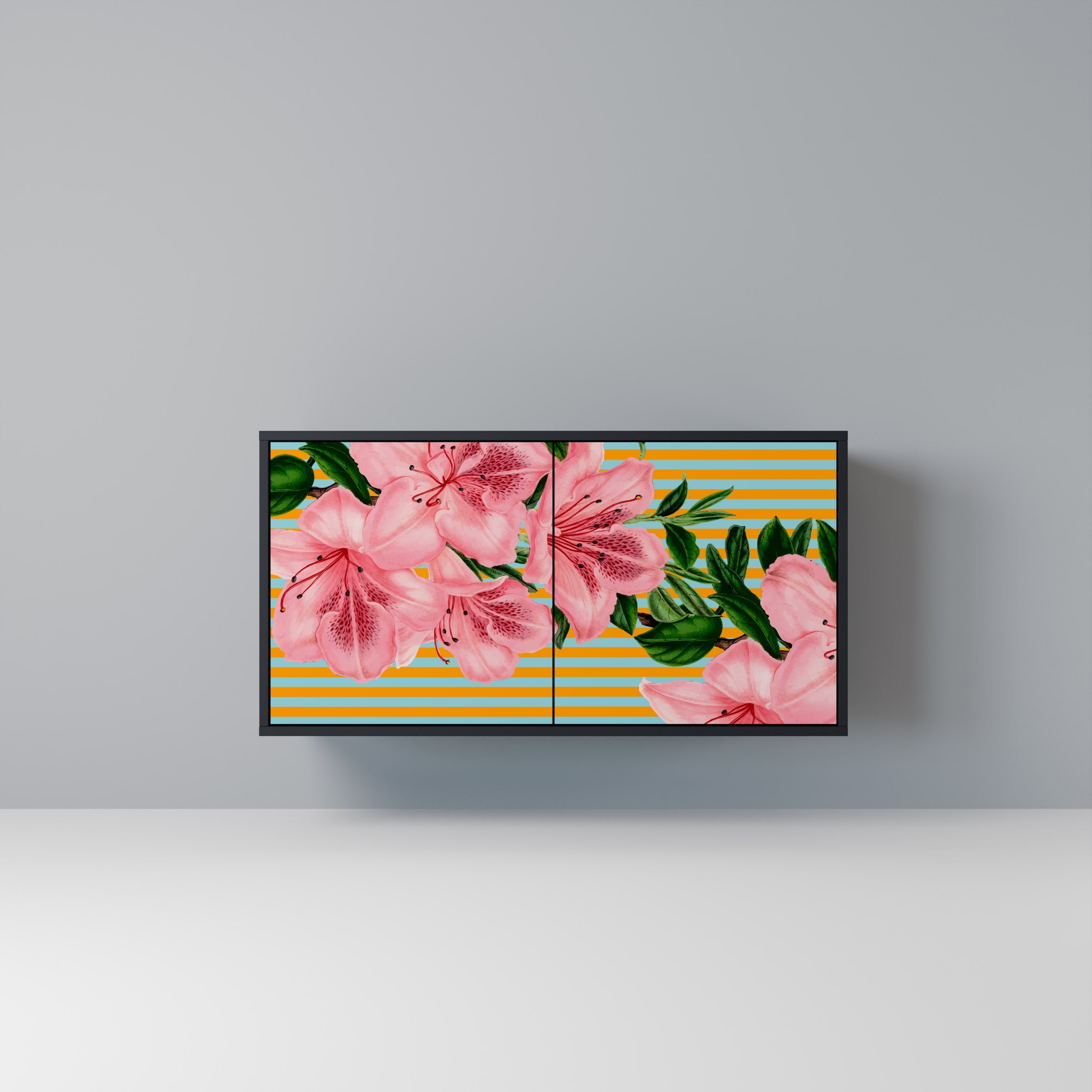 Buffet 2 portes FRAGILE BEAUTY en finition noire