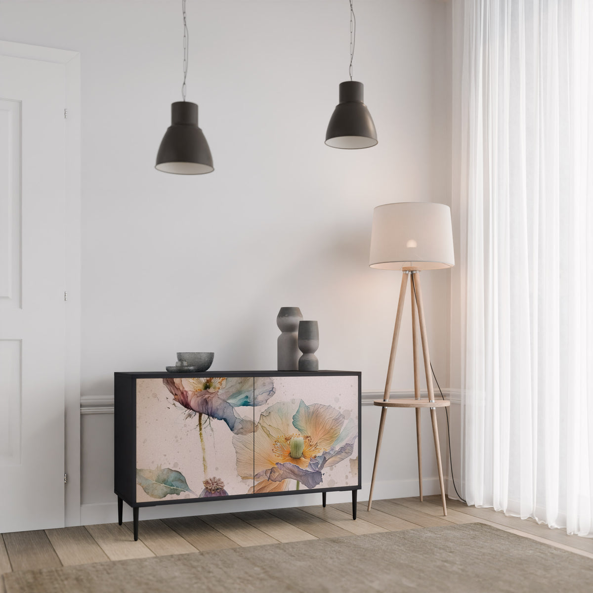 SOFTEN POPPY 2-Door Sideboard