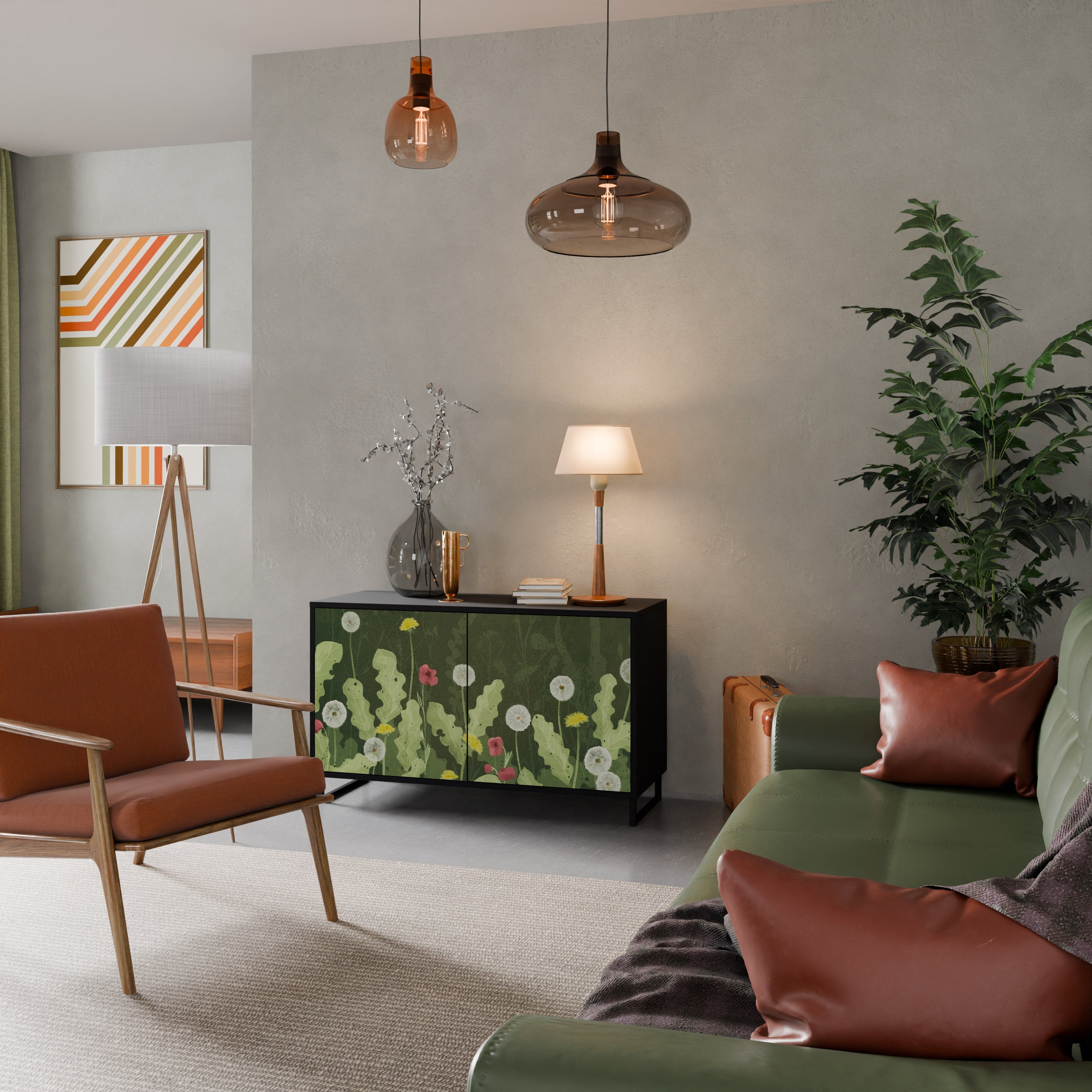 Buffet 2 portes DANDELION AMUSE en finition noire