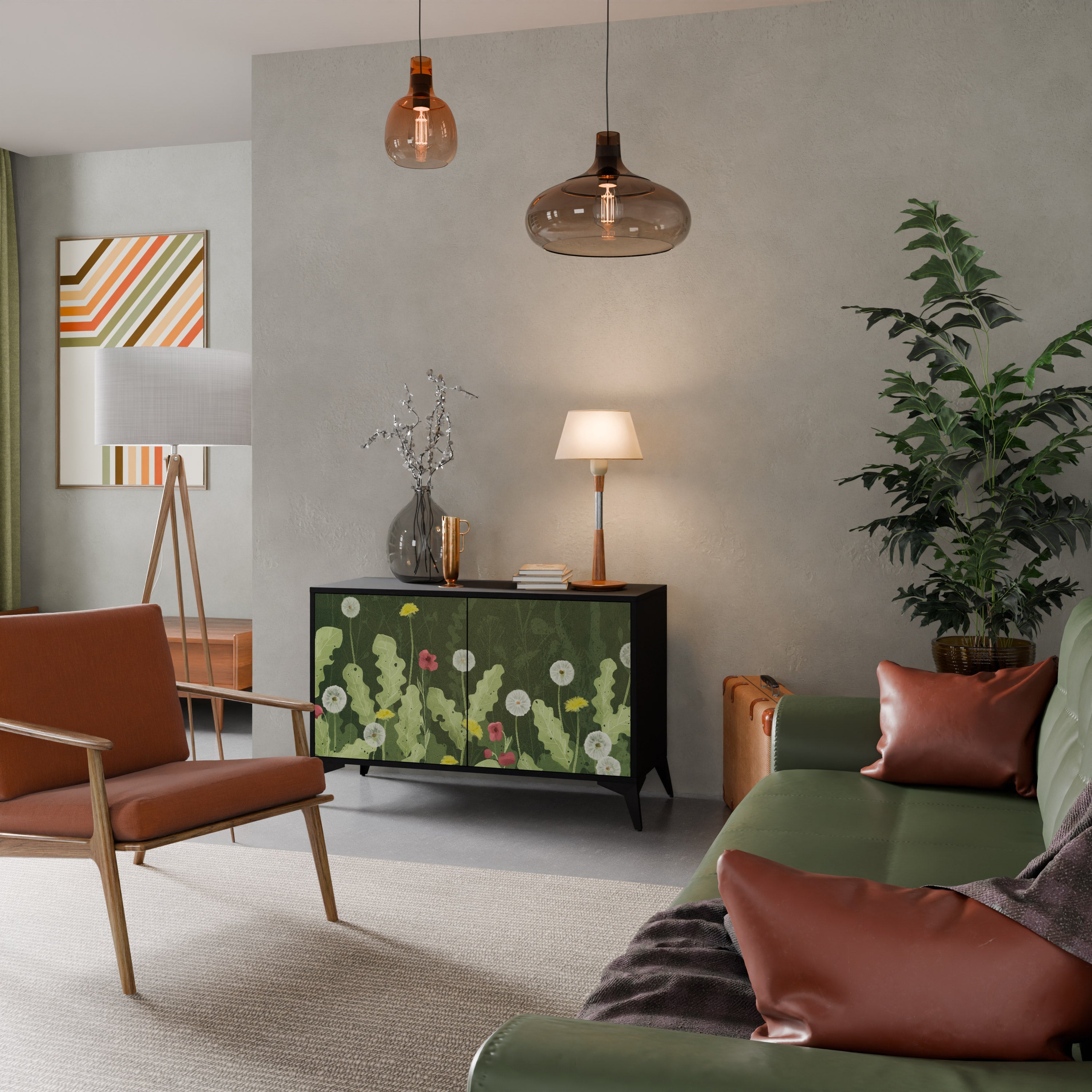 Buffet 2 portes DANDELION AMUSE en finition noire