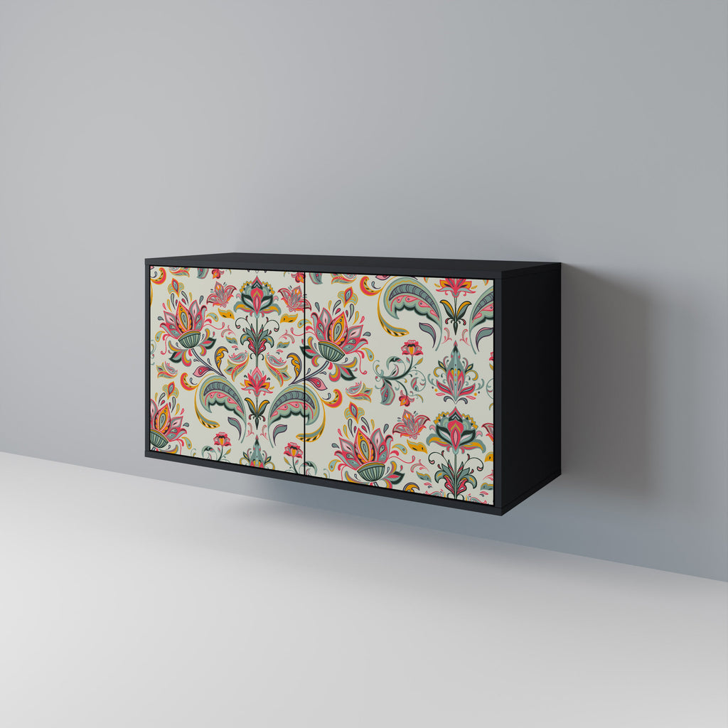 Buffet 2 portes ORGANIC FOLKLORE finition noire