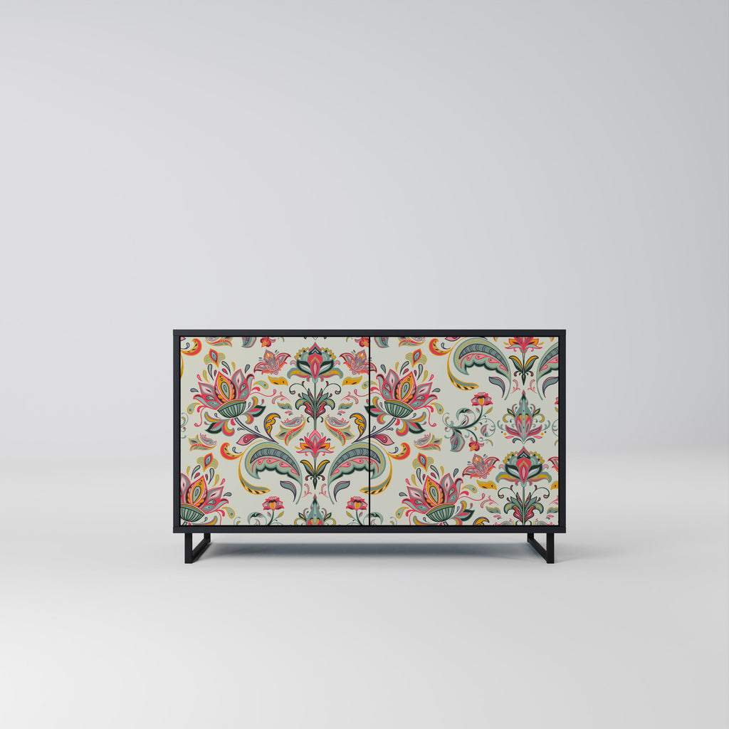 Buffet 2 portes ORGANIC FOLKLORE finition noire