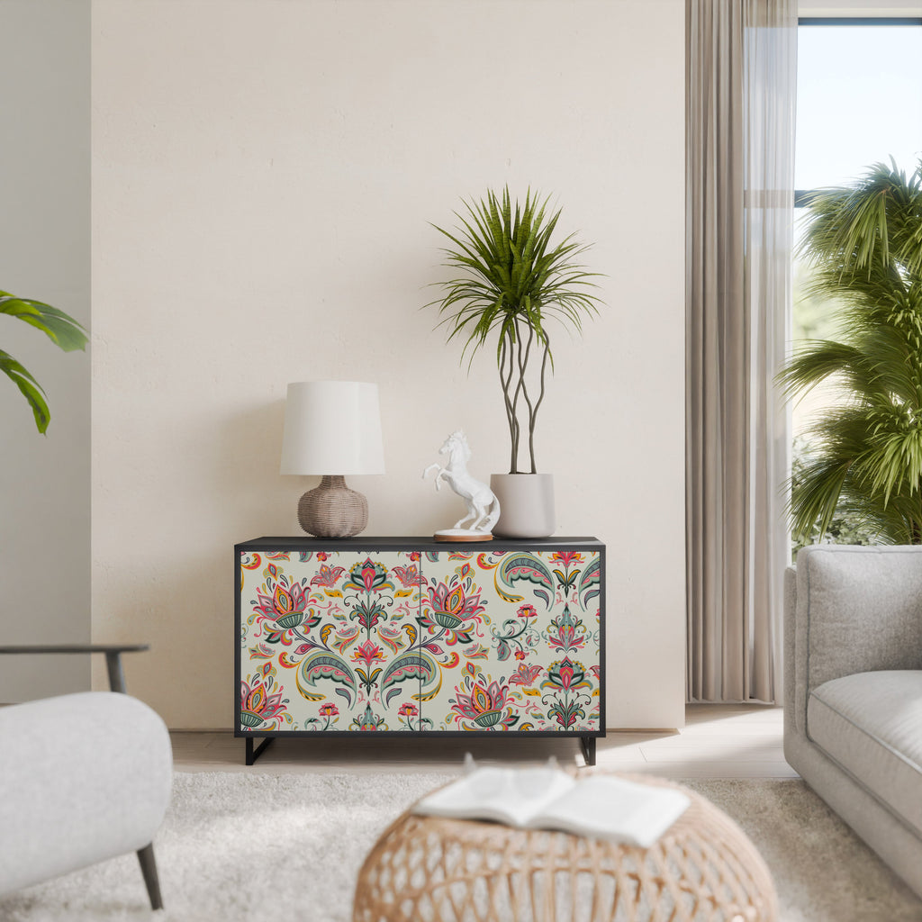 Buffet 2 portes ORGANIC FOLKLORE finition noire