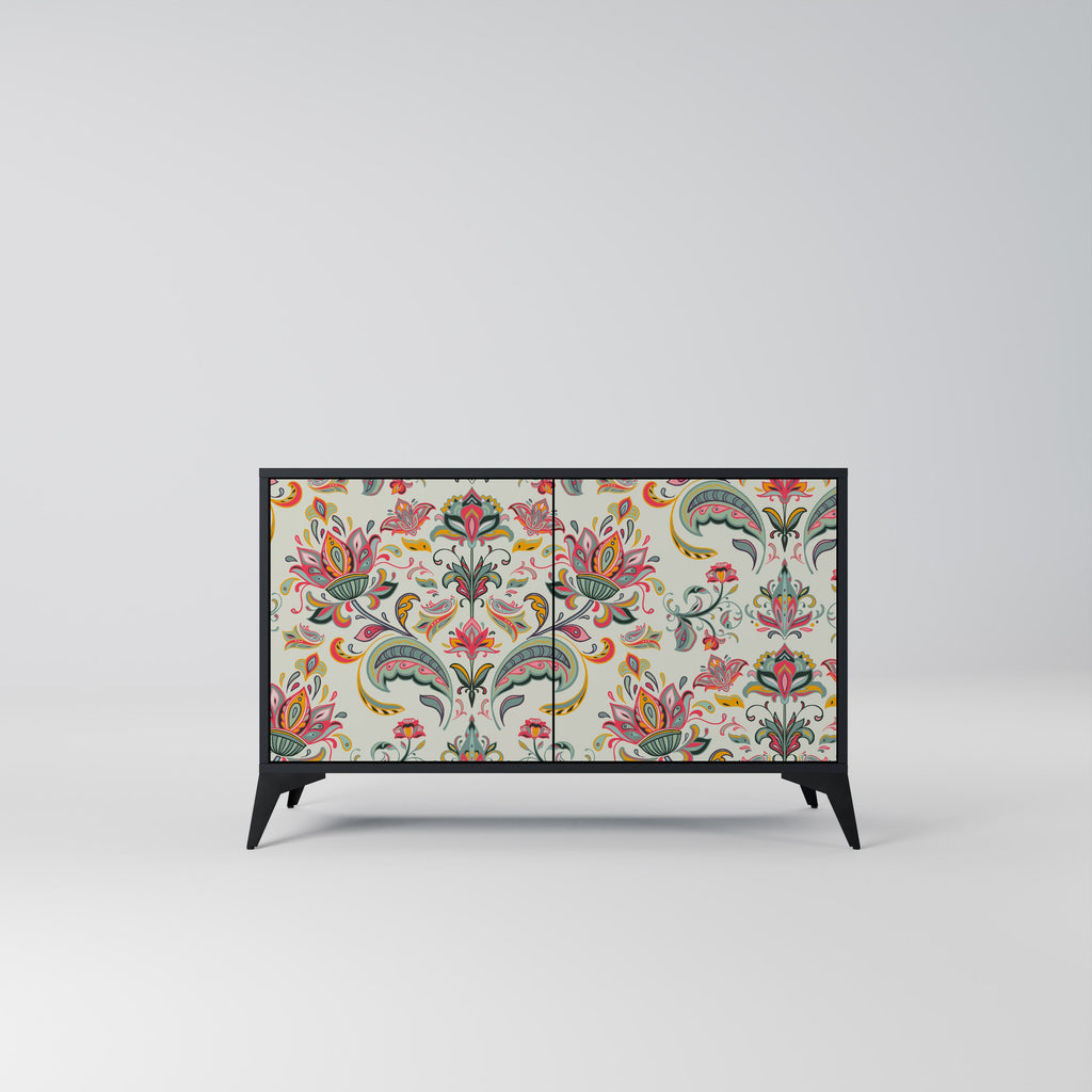 Buffet 2 portes ORGANIC FOLKLORE finition noire