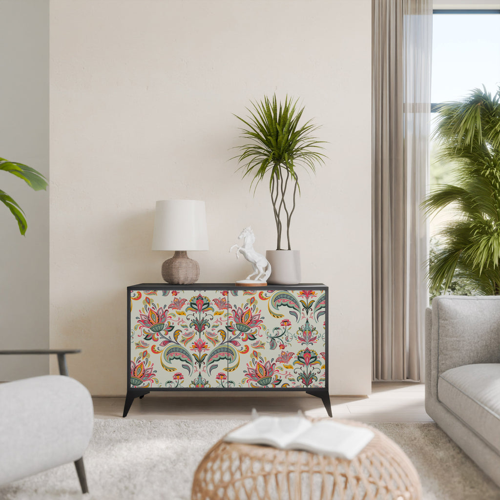 Buffet 2 portes ORGANIC FOLKLORE finition noire