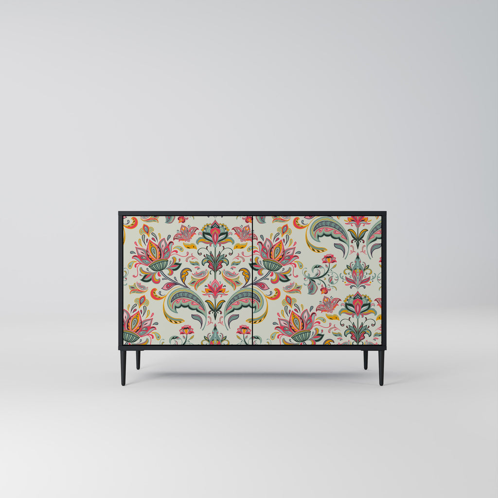 Buffet 2 portes ORGANIC FOLKLORE finition noire