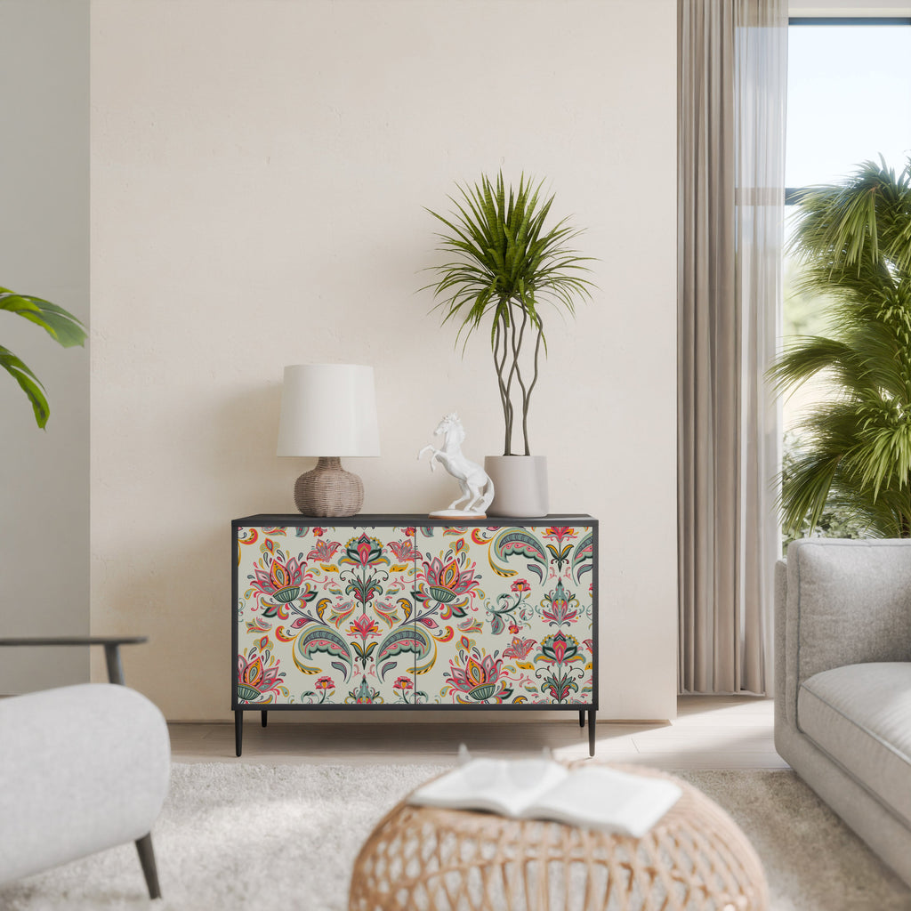 Buffet 2 portes ORGANIC FOLKLORE finition noire