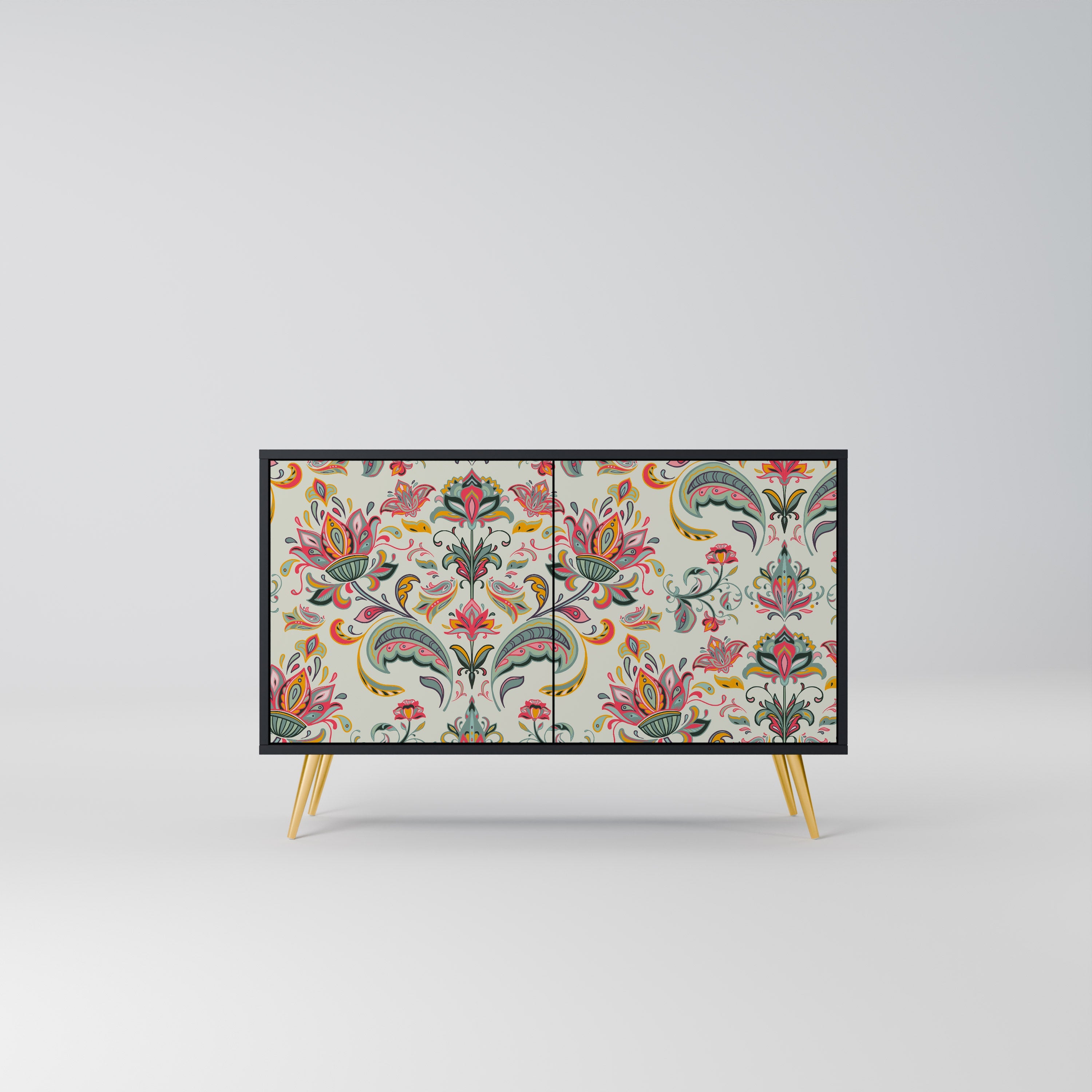 Buffet 2 portes ORGANIC FOLKLORE finition noire