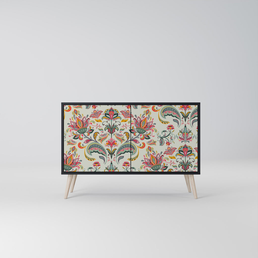 Buffet 2 portes ORGANIC FOLKLORE finition noire