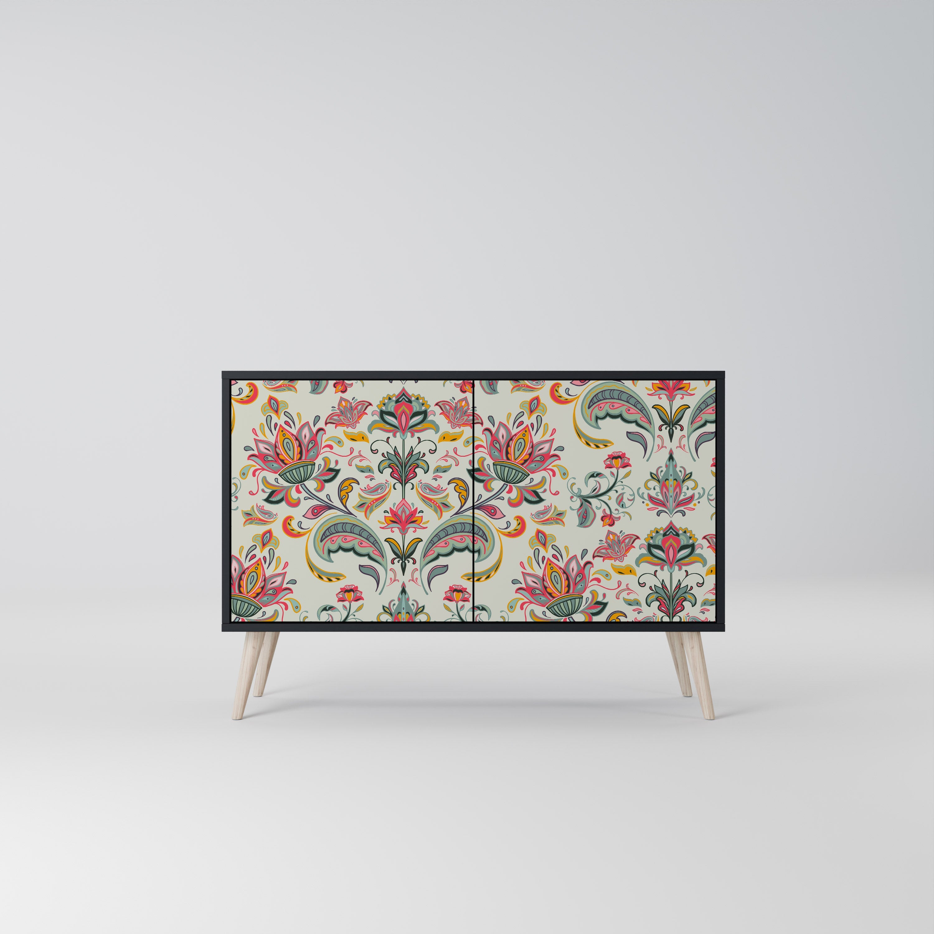 Buffet 2 portes ORGANIC FOLKLORE finition noire