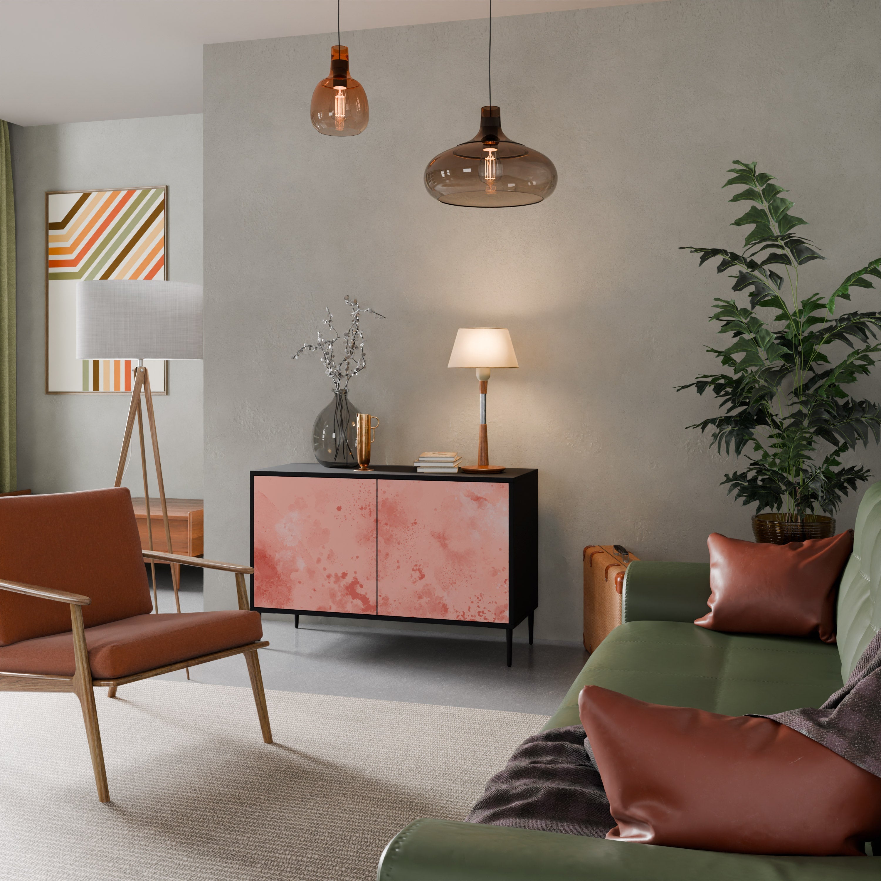 Buffet 2 portes CRANE DANCE finition noire