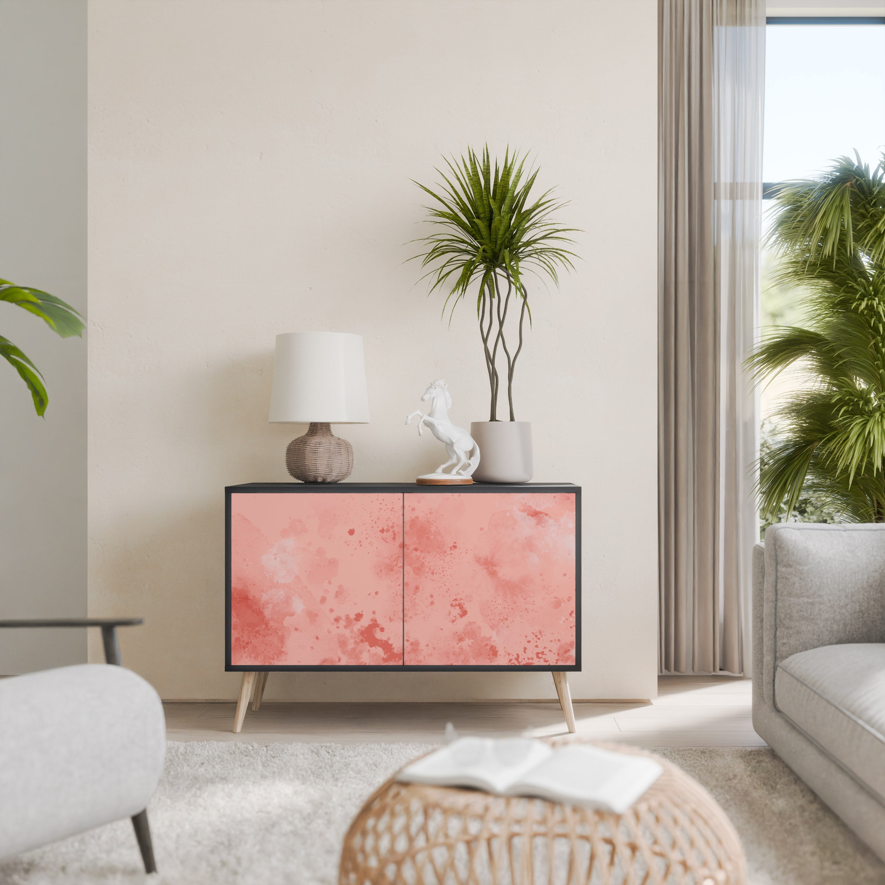 Buffet 2 portes CRANE DANCE finition noire