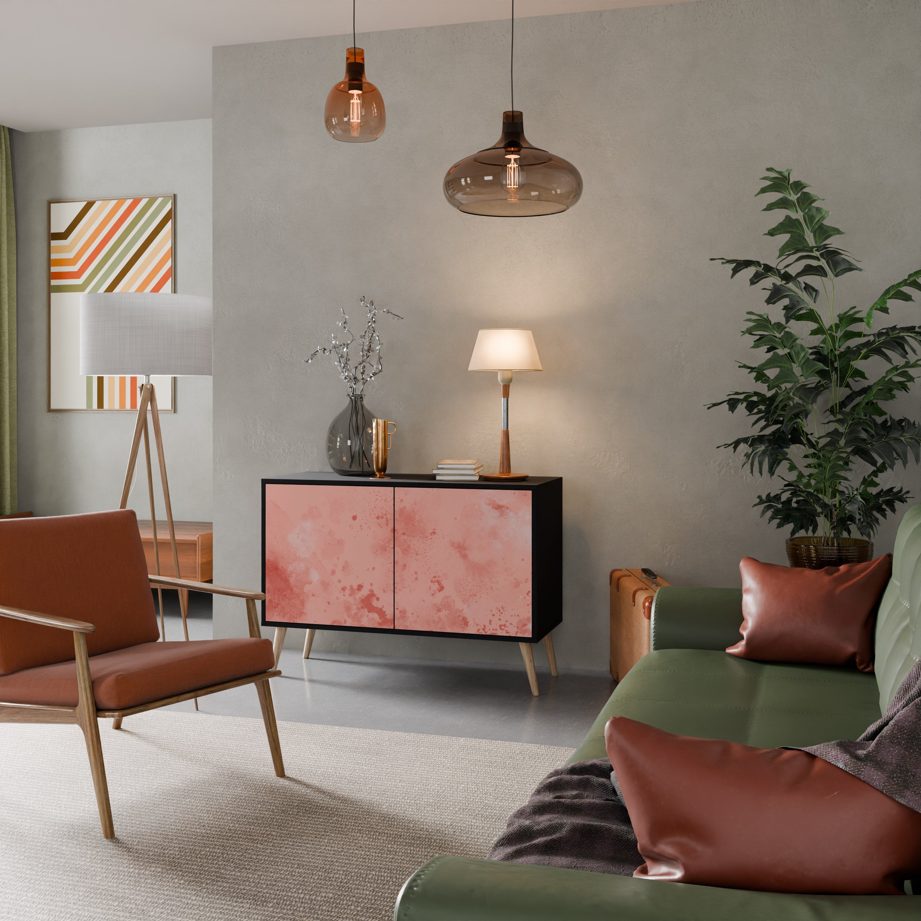 Buffet 2 portes CRANE DANCE finition noire