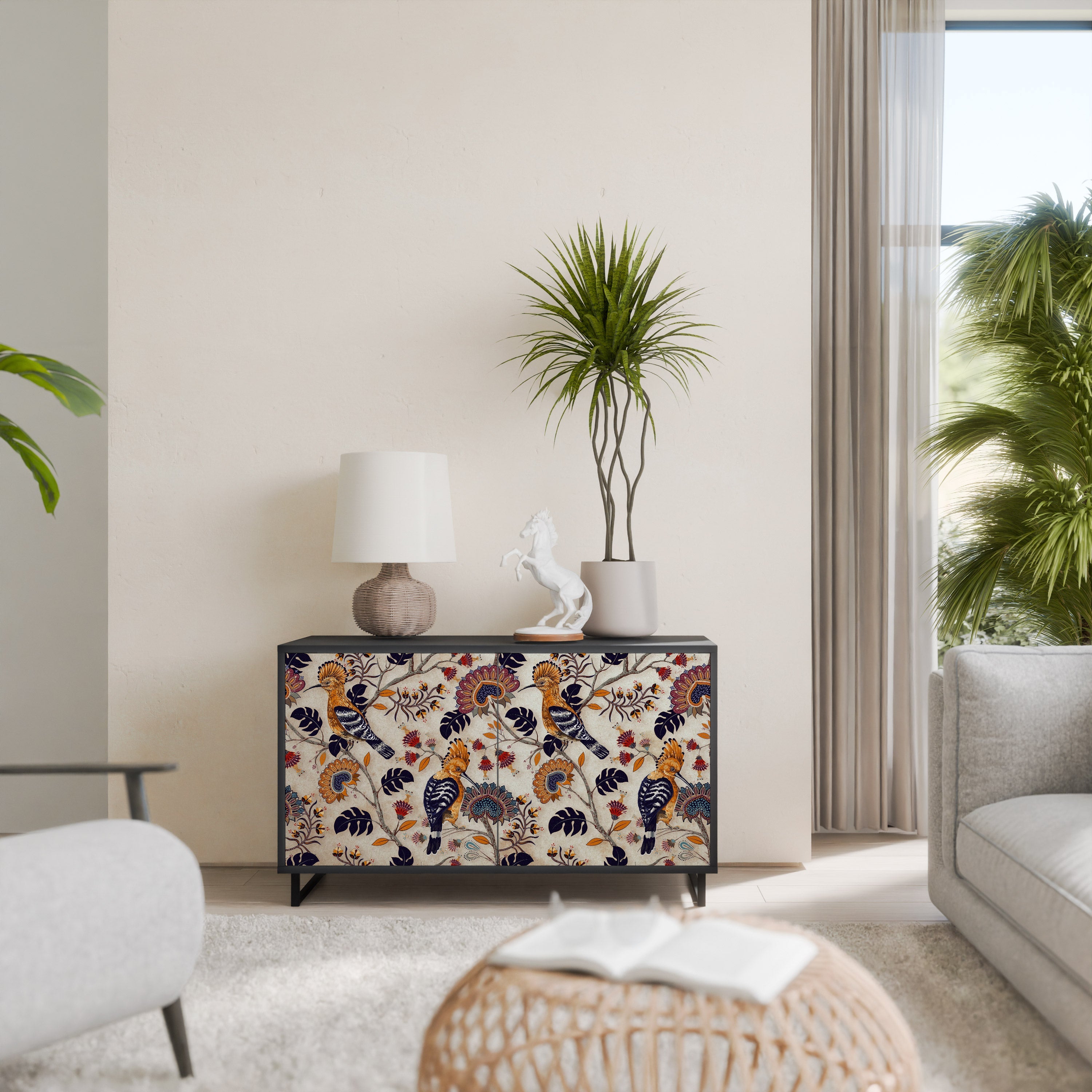 Buffet 2 portes EMINENT HOOPOE en finition noire