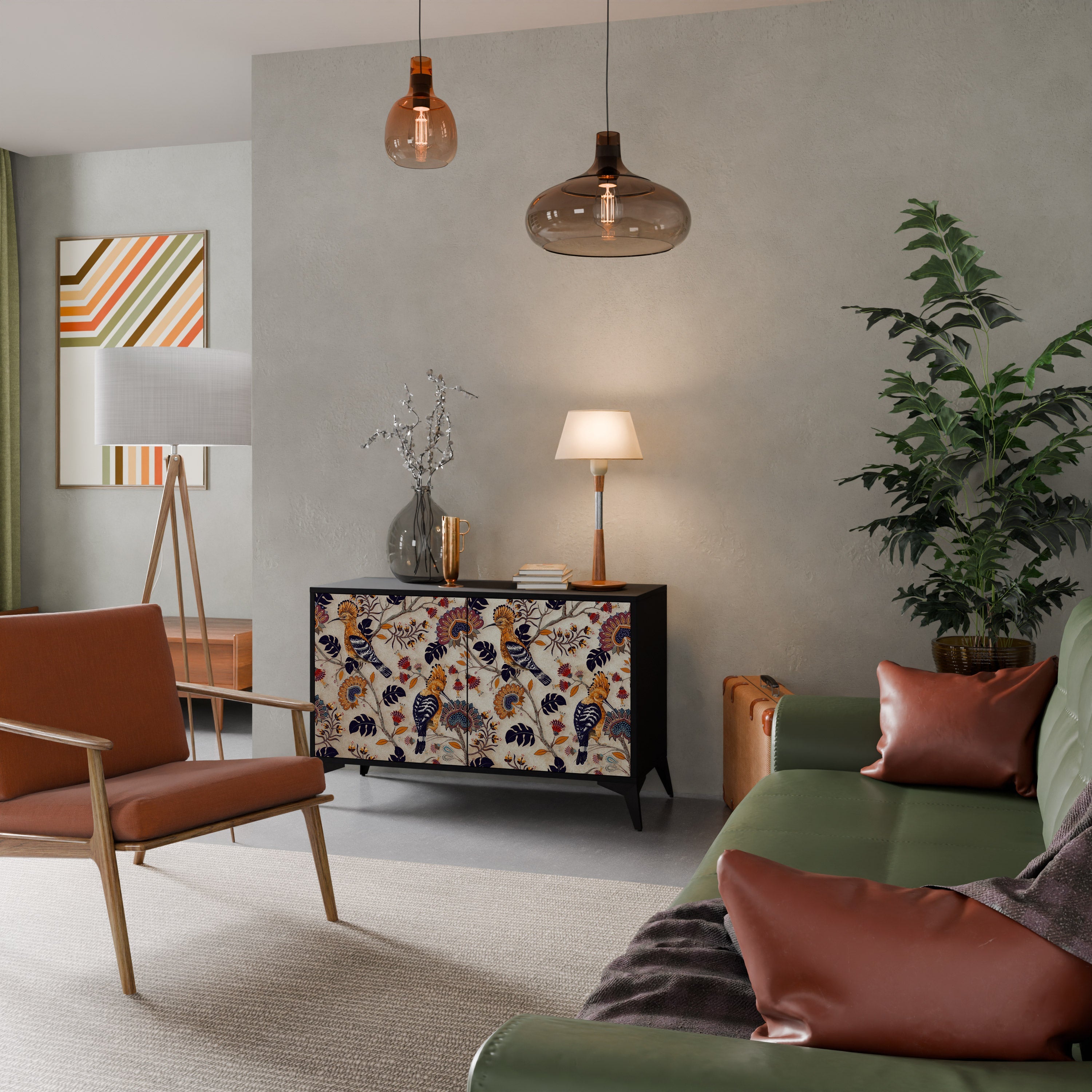 Buffet 2 portes EMINENT HOOPOE en finition noire