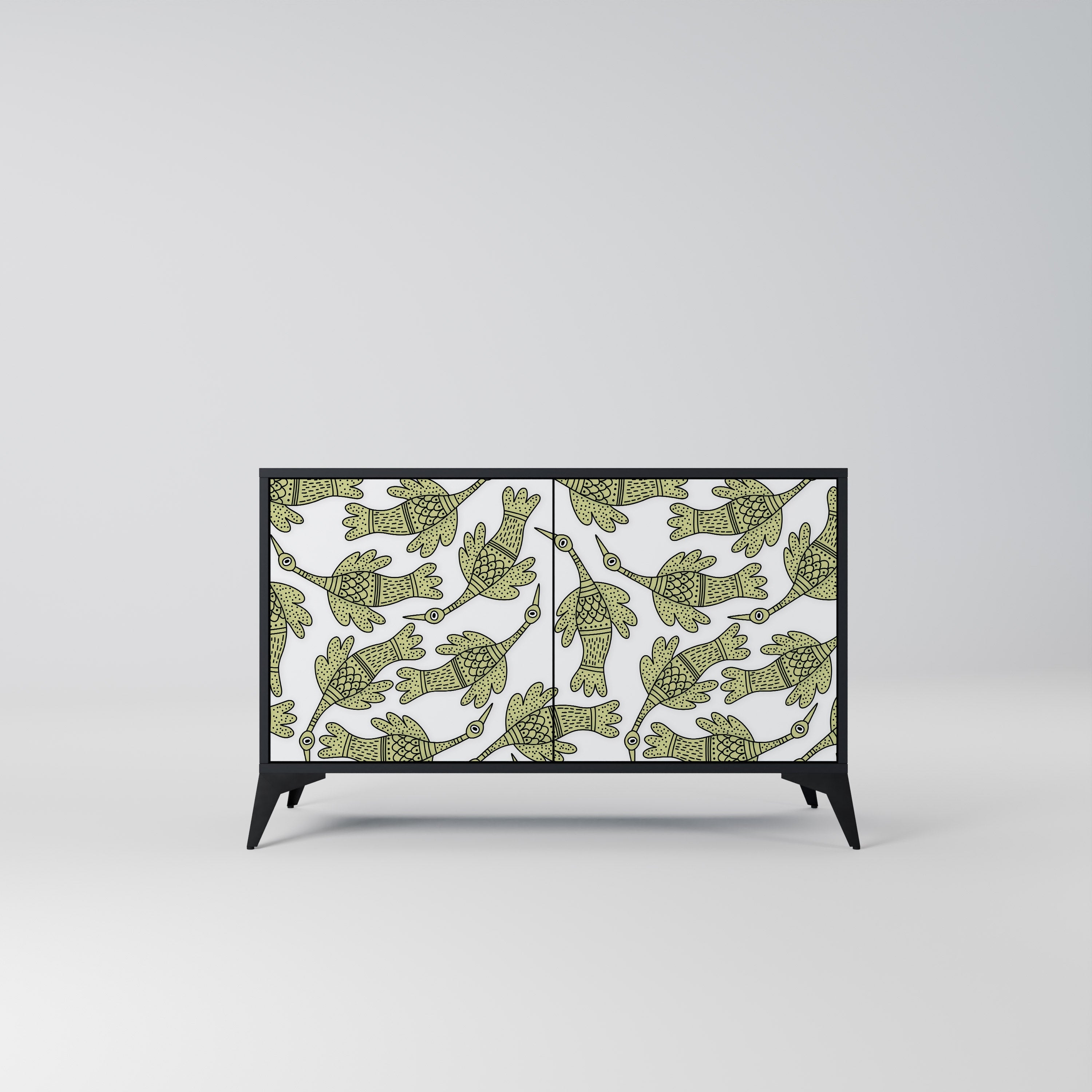 Buffet SEEDLING SONGBIRD à 2 portes, finition noire