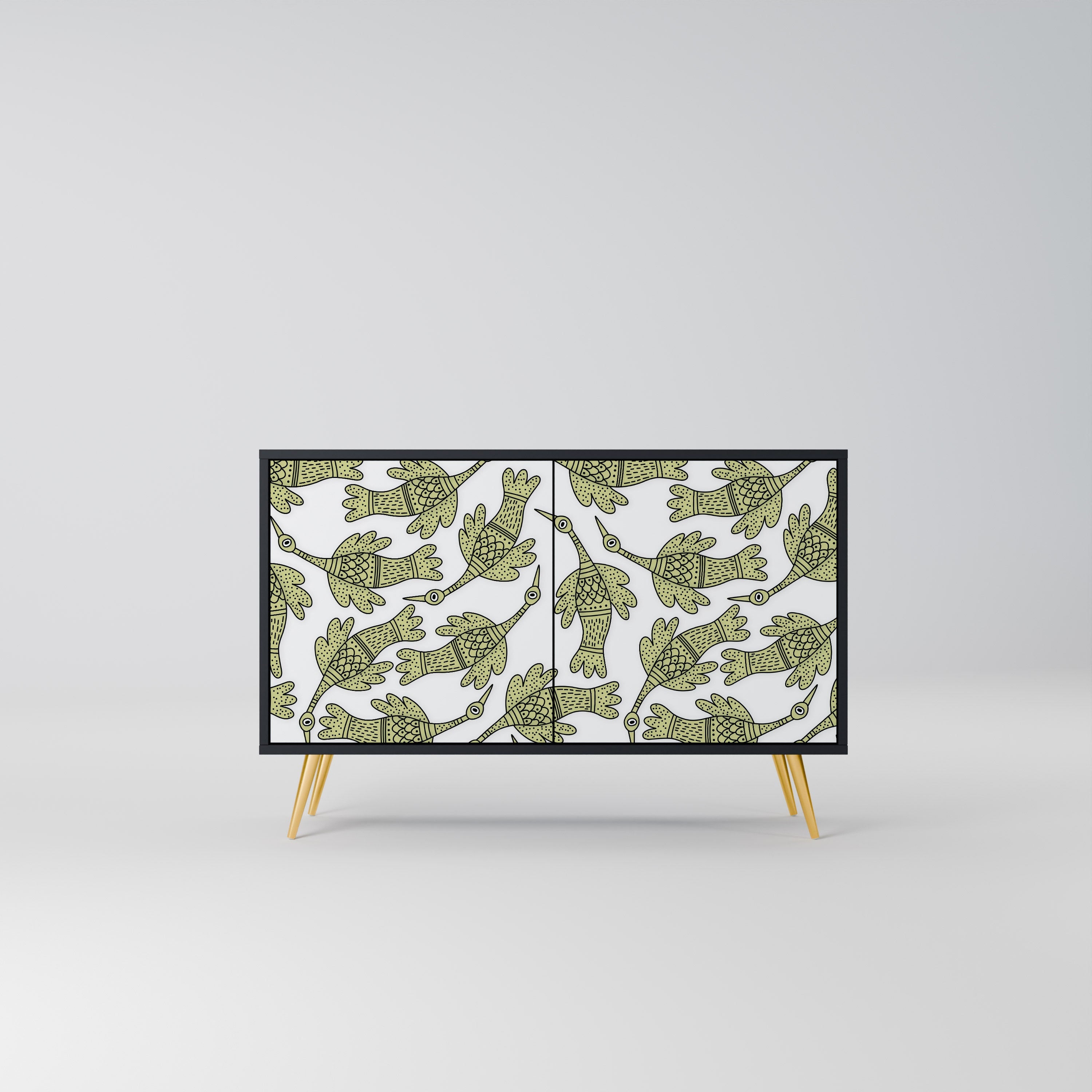 Buffet SEEDLING SONGBIRD à 2 portes, finition noire