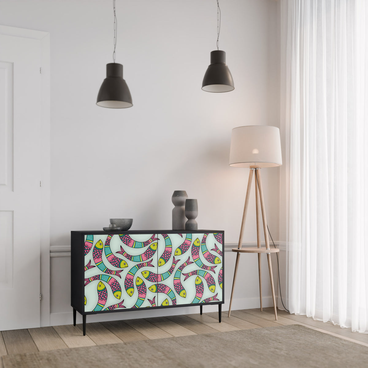 INDIAN FISH 2-Door Sideboard