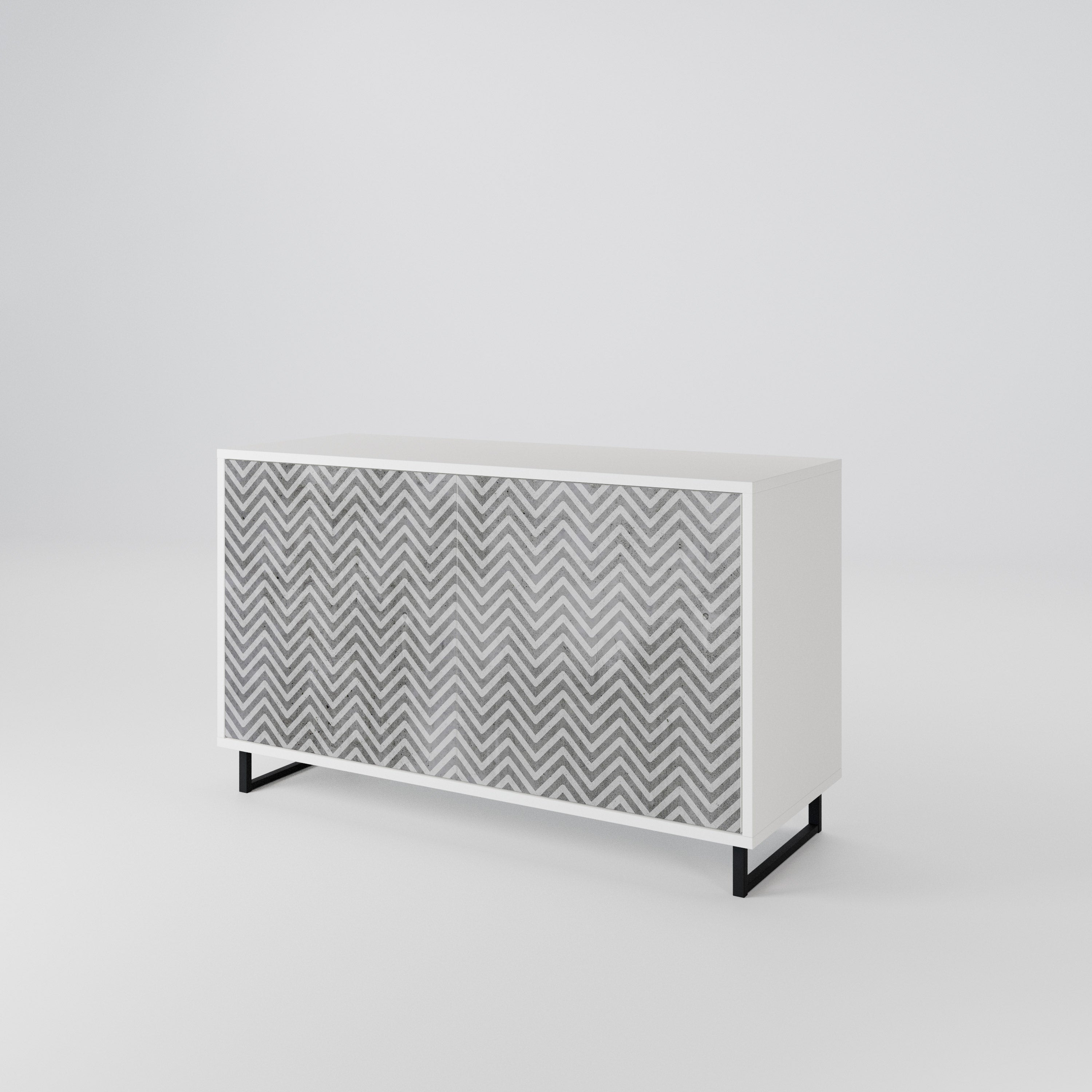 CONCRETE ZIG ZAG 2-Door Sideboard