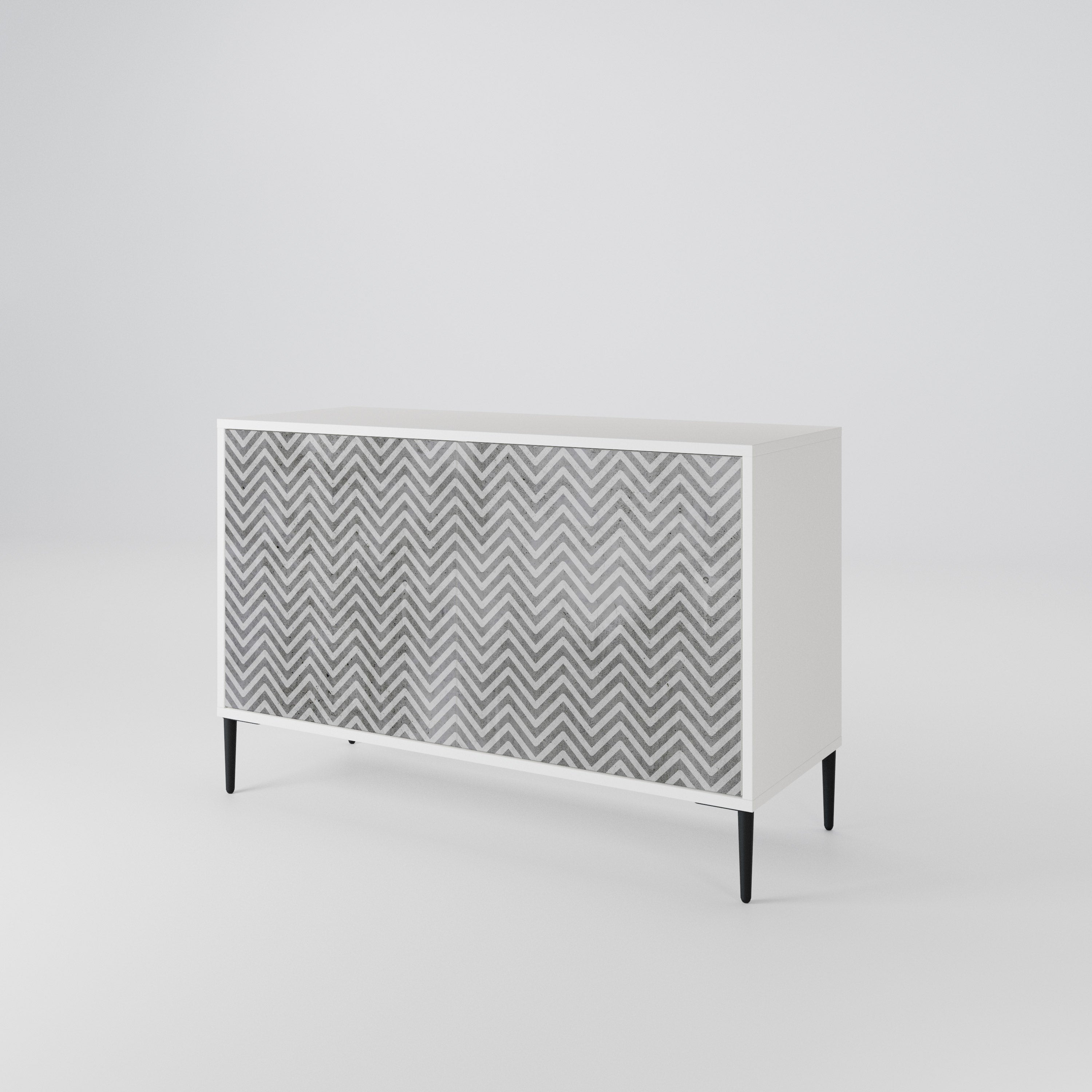 CONCRETE ZIG ZAG 2-Door Sideboard
