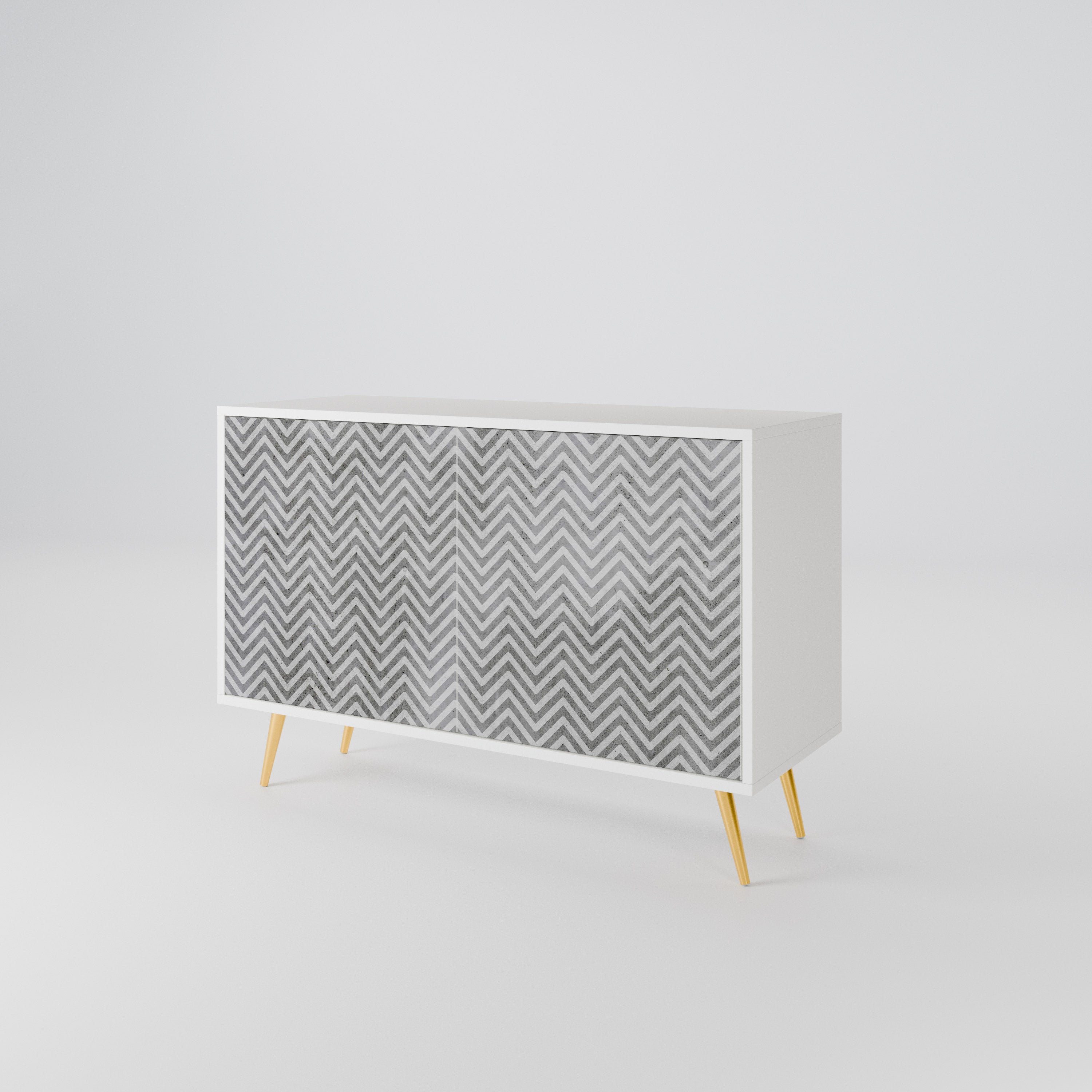 CONCRETE ZIG ZAG 2-Door Sideboard