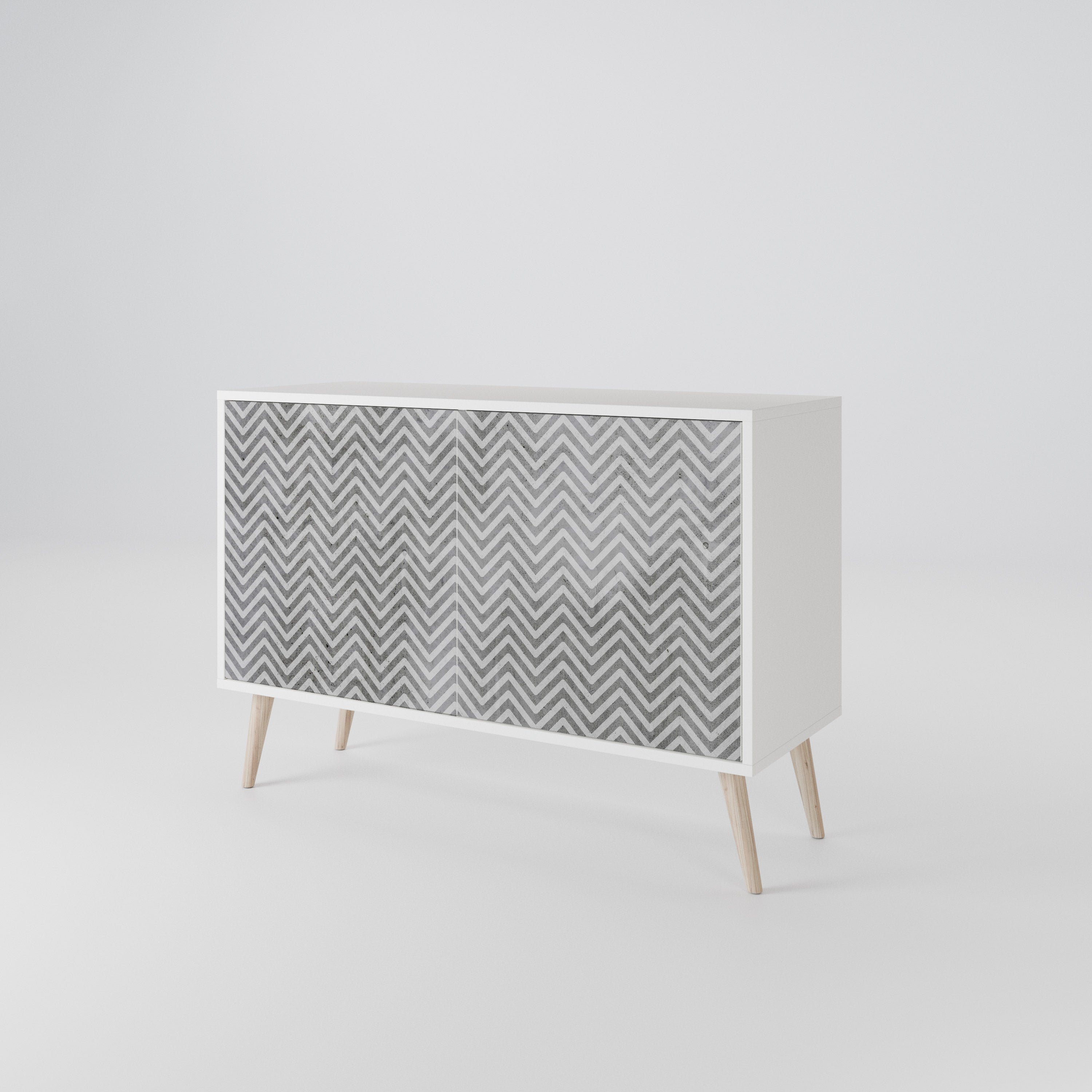 CONCRETE ZIG ZAG 2-Door Sideboard