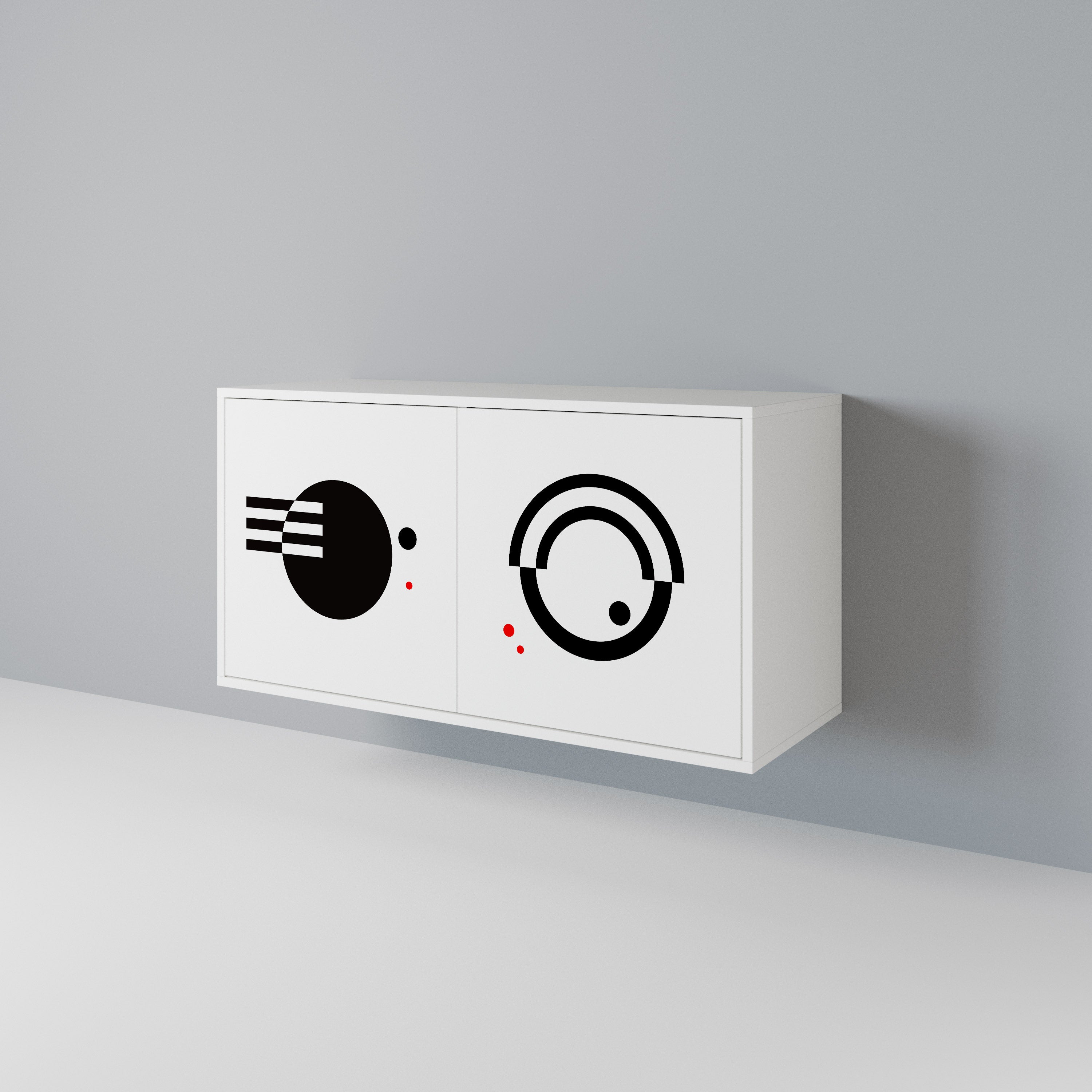 BLACK AND WHITE COMBINATION 2-Door Sideboard