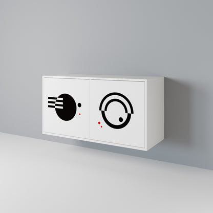 BLACK AND WHITE COMBINATION 2-Door Sideboard