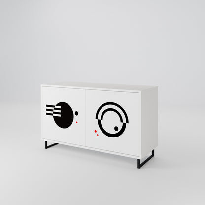 BLACK AND WHITE COMBINATION 2-Door Sideboard