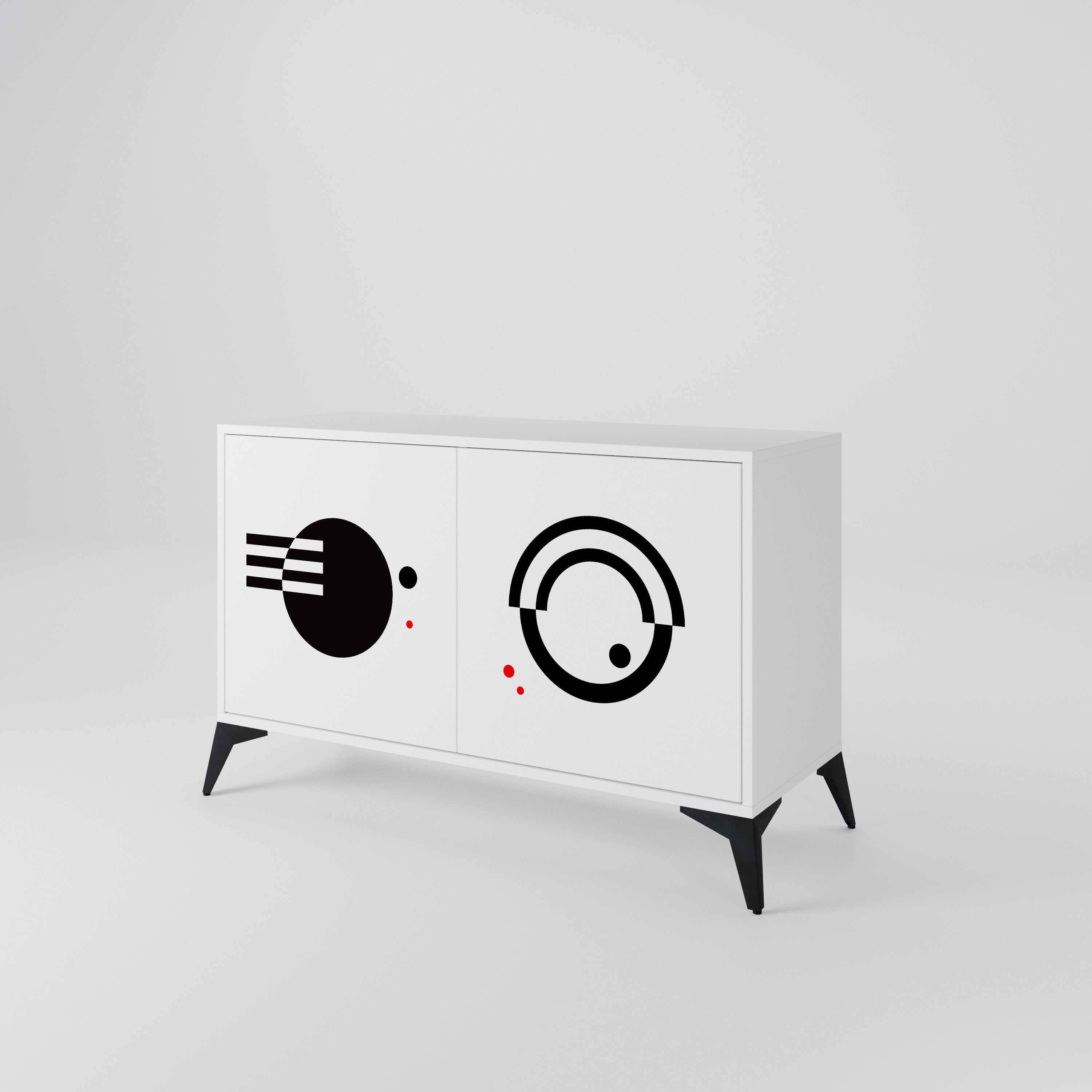 BLACK AND WHITE COMBINATION 2-Door Sideboard
