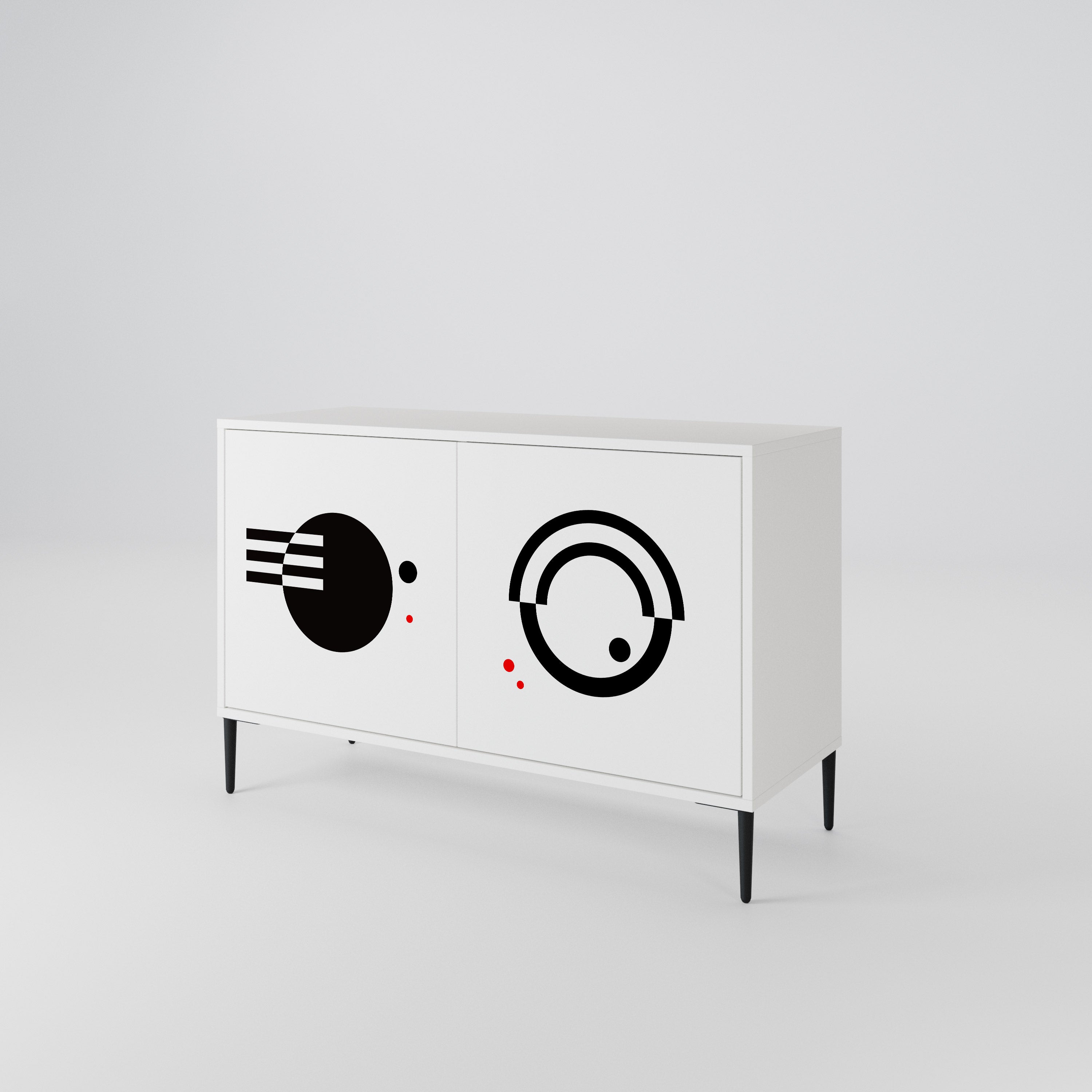 BLACK AND WHITE COMBINATION 2-Door Sideboard