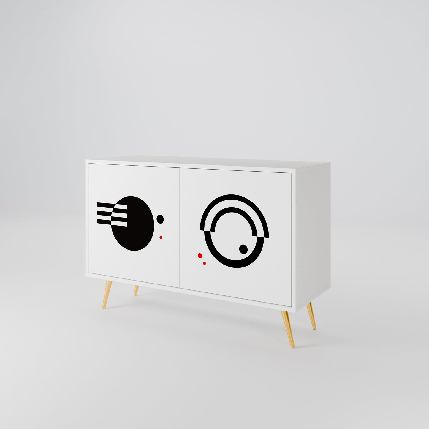 BLACK AND WHITE COMBINATION 2-Door Sideboard