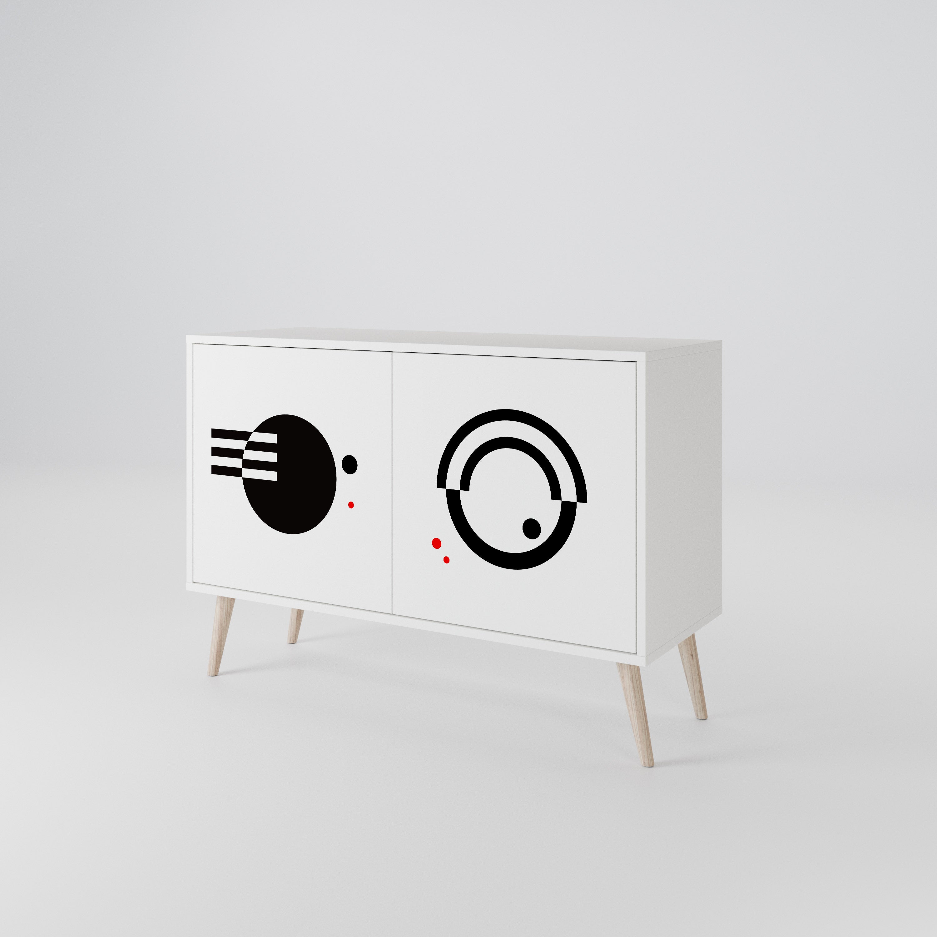 BLACK AND WHITE COMBINATION 2-Door Sideboard