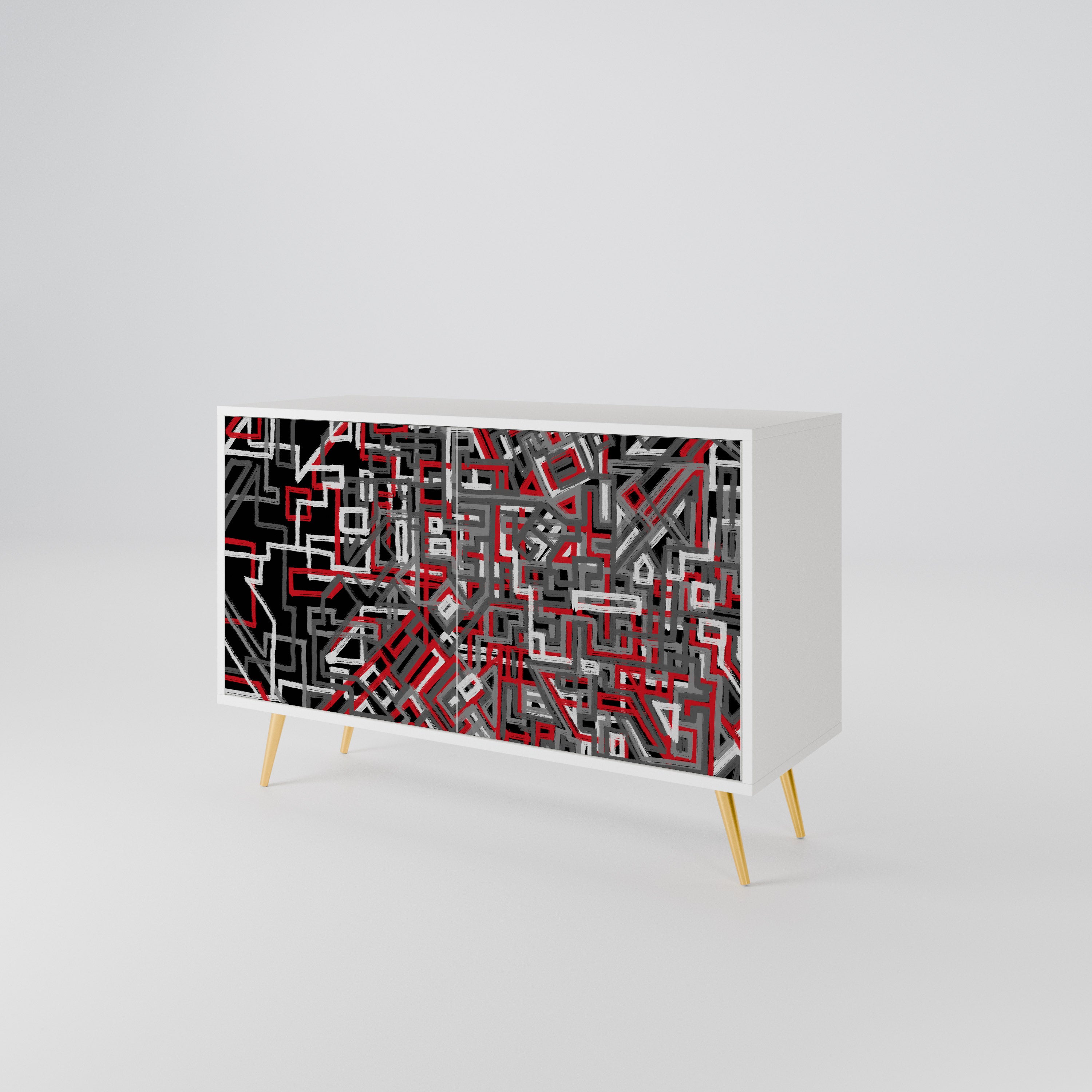 BROKEN LINES 2-Door Sideboard