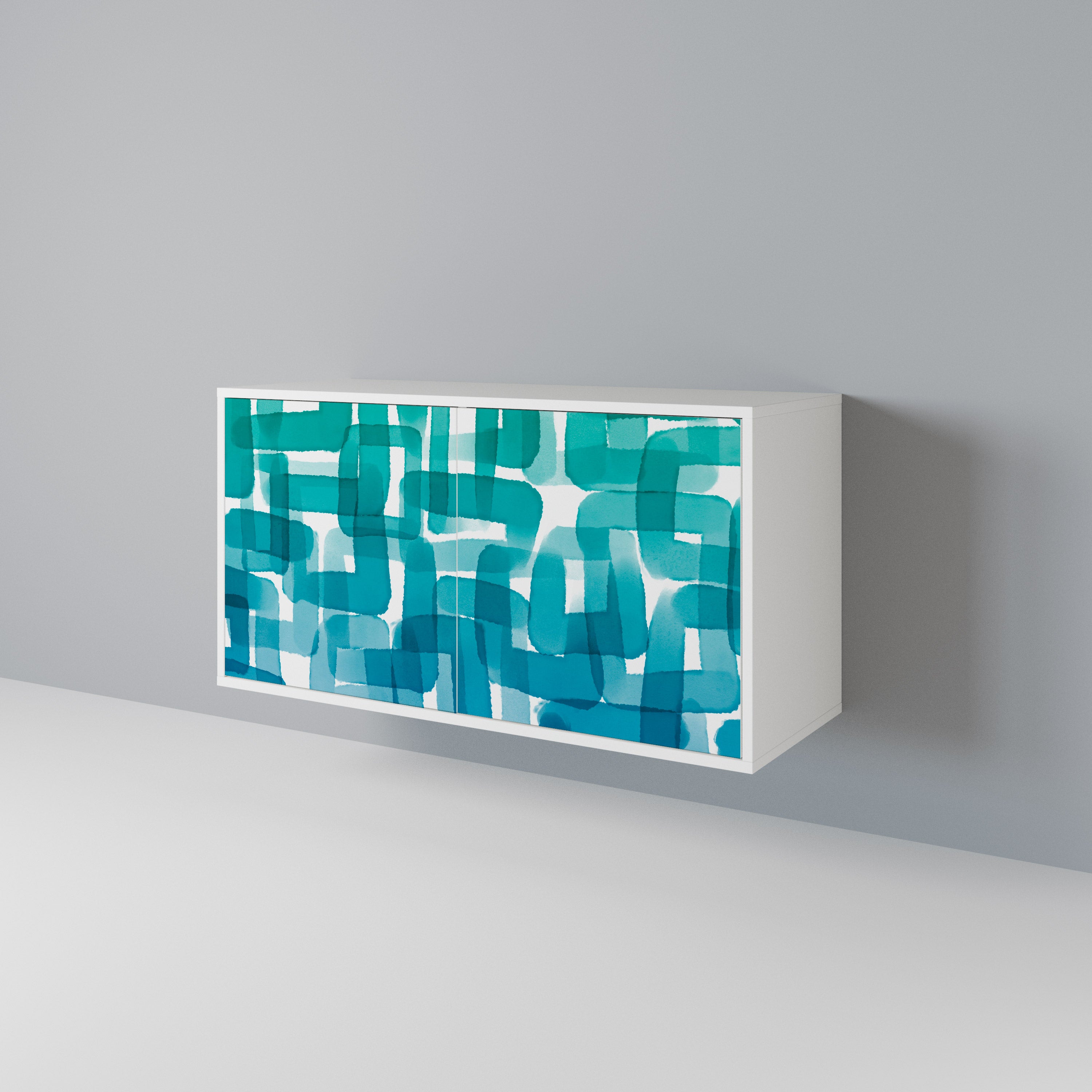 TURQUOISE RECTANGLES 2-Door Sideboard