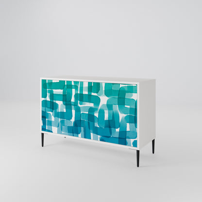TURQUOISE RECTANGLES 2-Door Sideboard