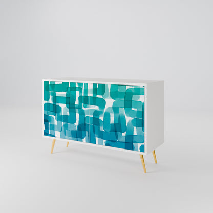 TURQUOISE RECTANGLES 2-Door Sideboard