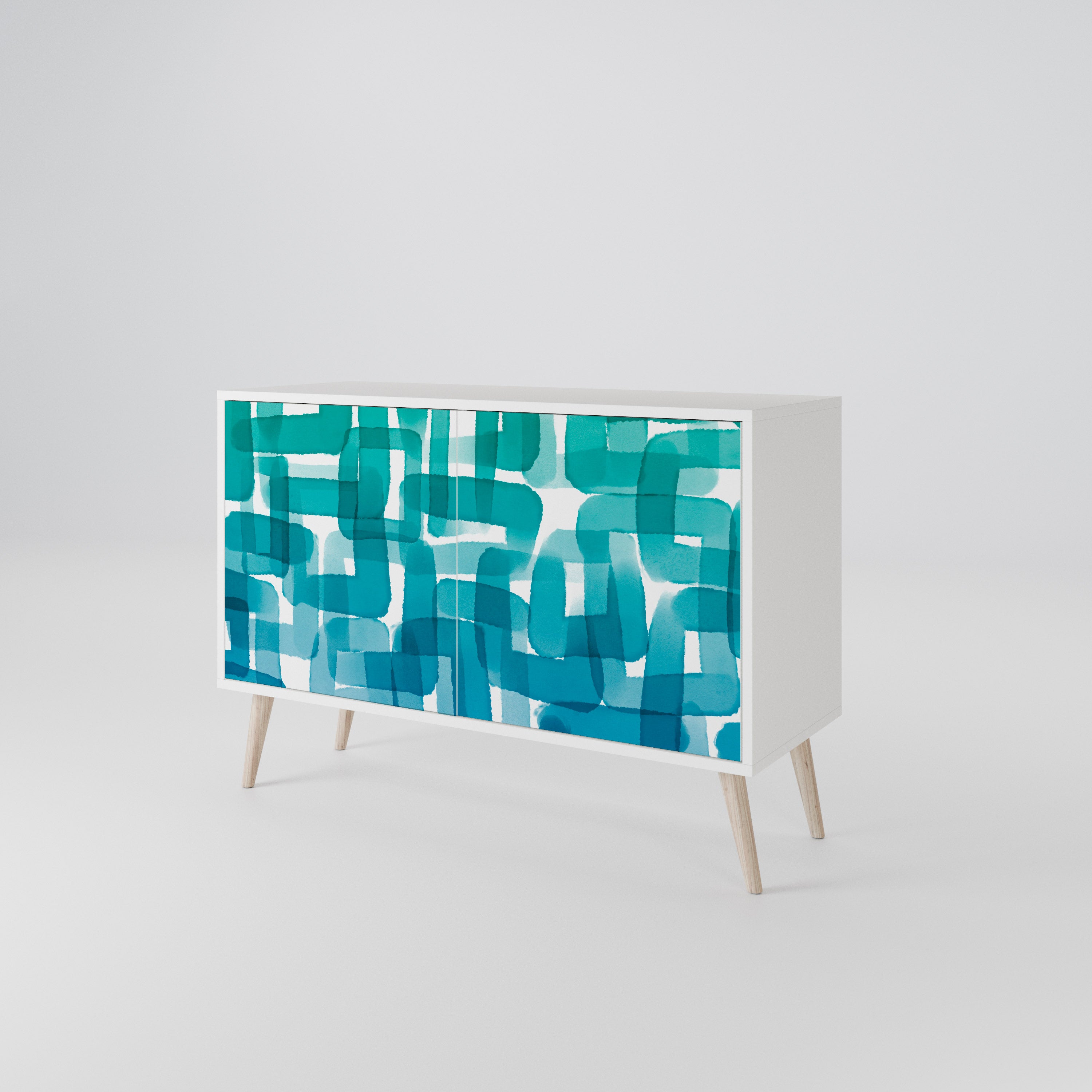 TURQUOISE RECTANGLES 2-Door Sideboard