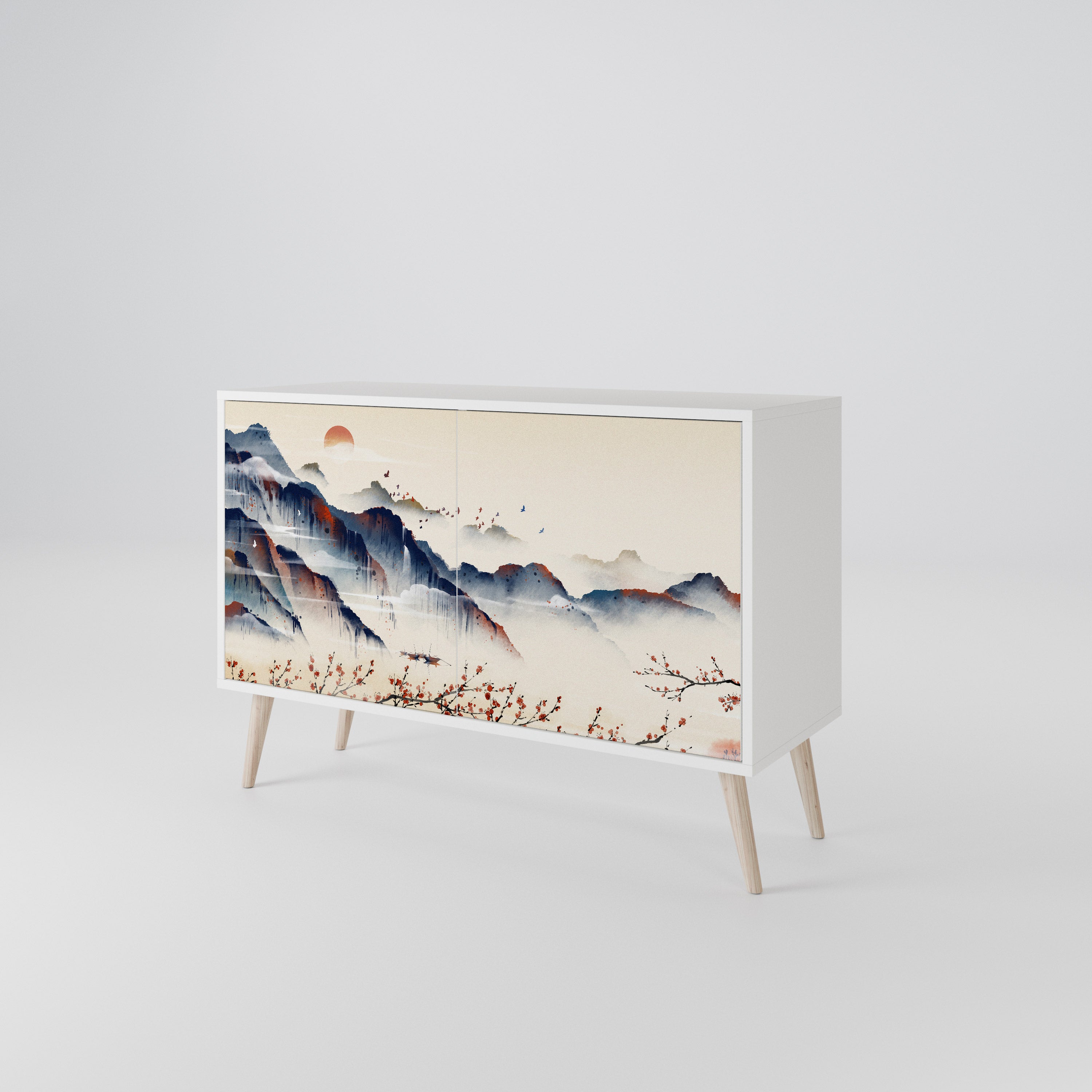 JAPANESE LANDSCAPE 2-Door Sideboard