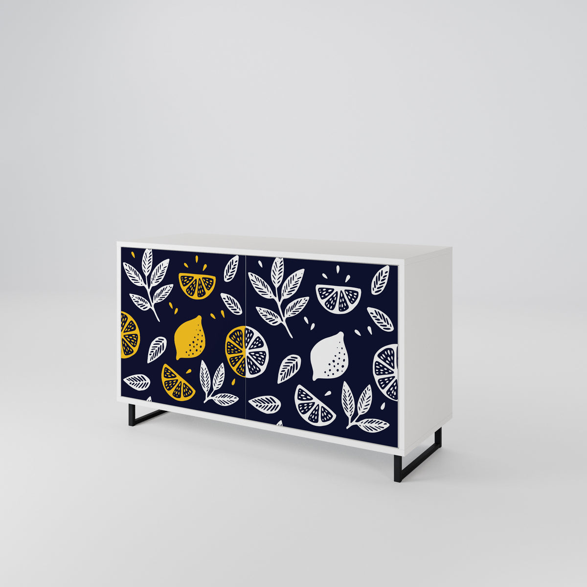CITRUS BLACK AND WHITE 2-Door Sideboard