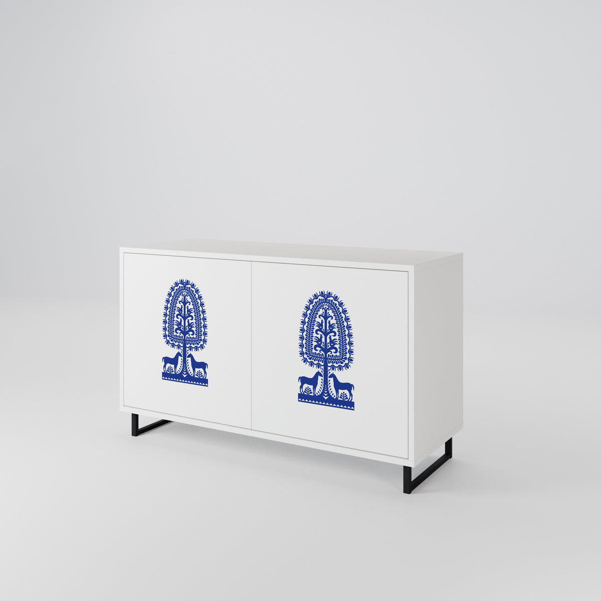 POLISH FOLK ART 2-Door Sideboard