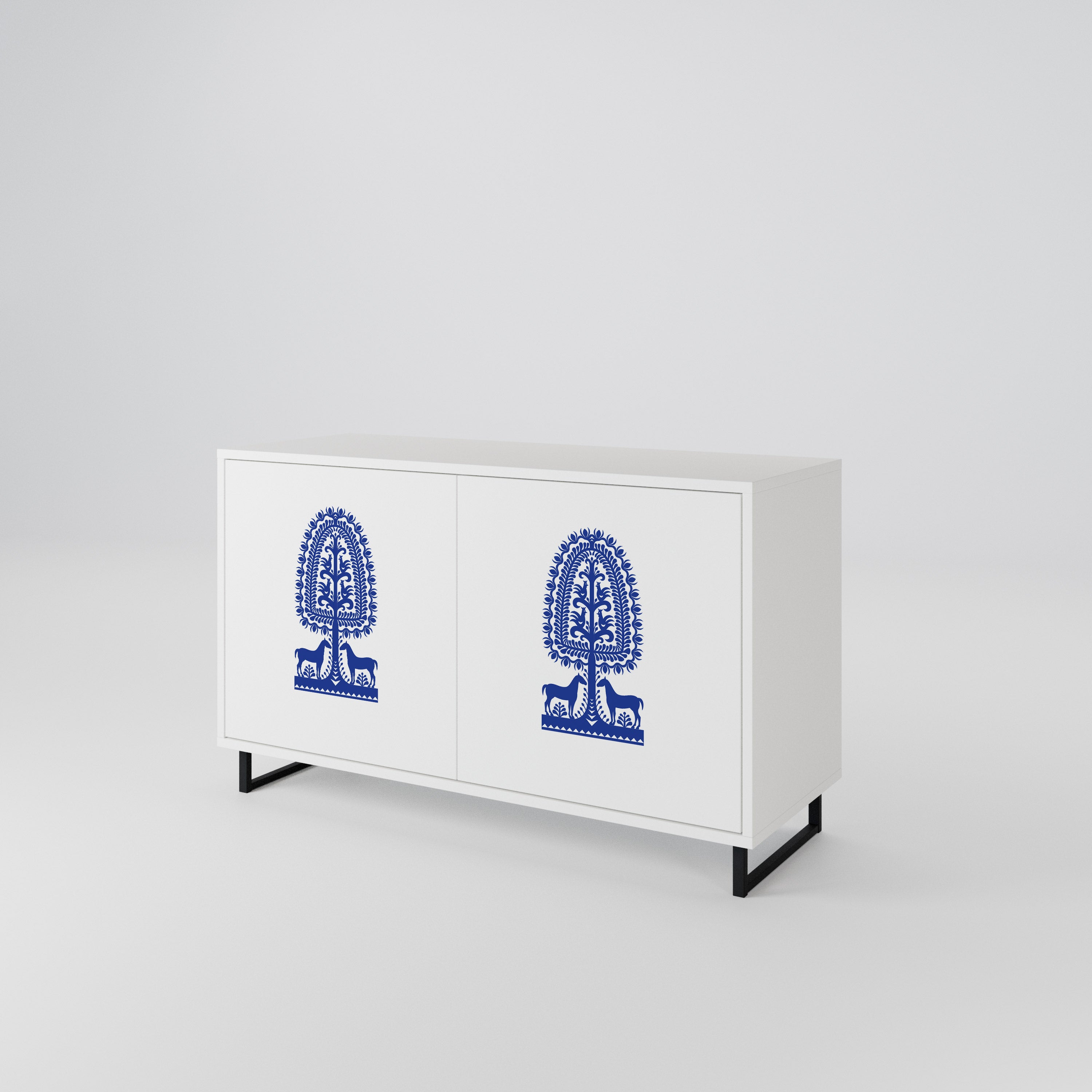 POLISH FOLK ART 2-Door Sideboard