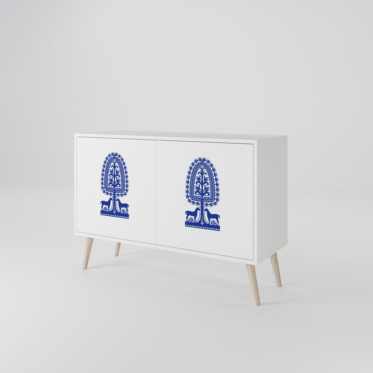 POLISH FOLK ART 2-Door Sideboard