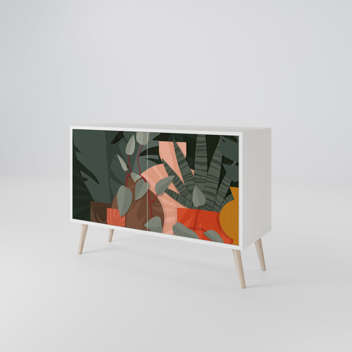 TROPICAL COMPOSITION 2-Door Sideboard